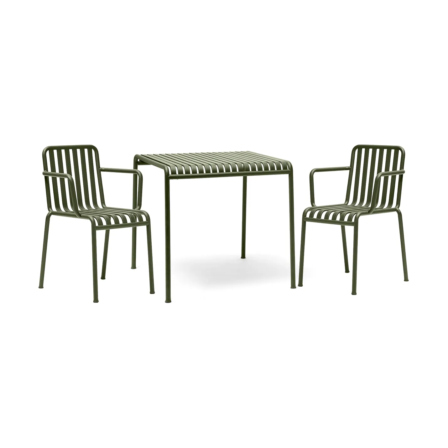 HAY Ensemble de salle à manger Palissade 2 fauteuils 82,5x90 cm olive