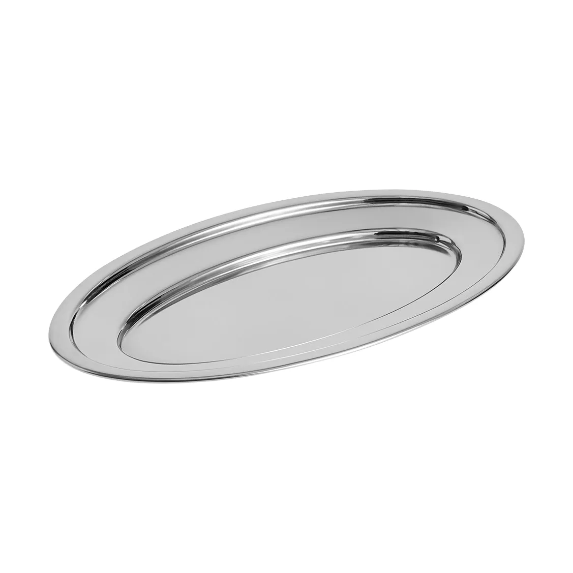 HAY Essential Steel serveringsfat Rostfritt st&aring;l, ovalt, medium