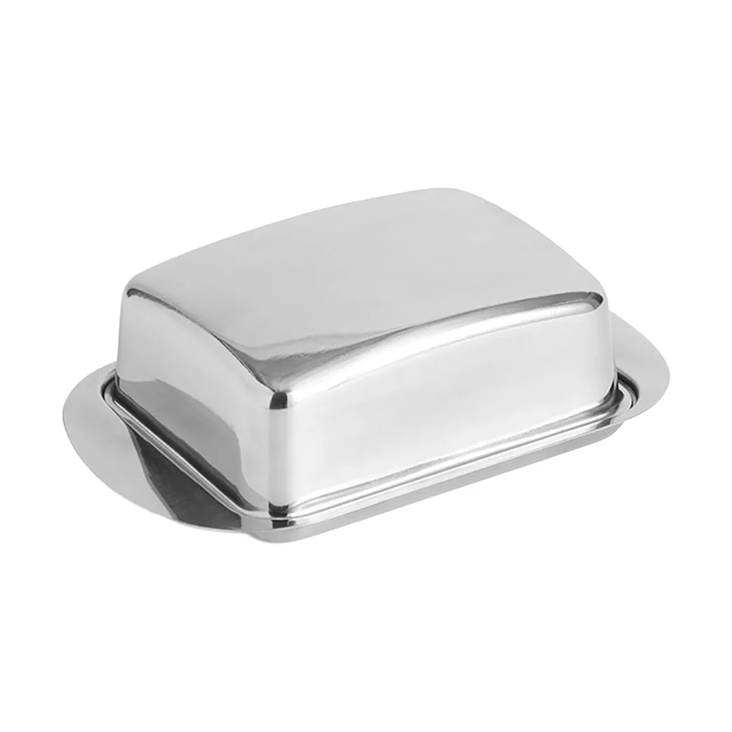 HAY Essential Steel smørboks Rustfrit stål, 10x17 cm
