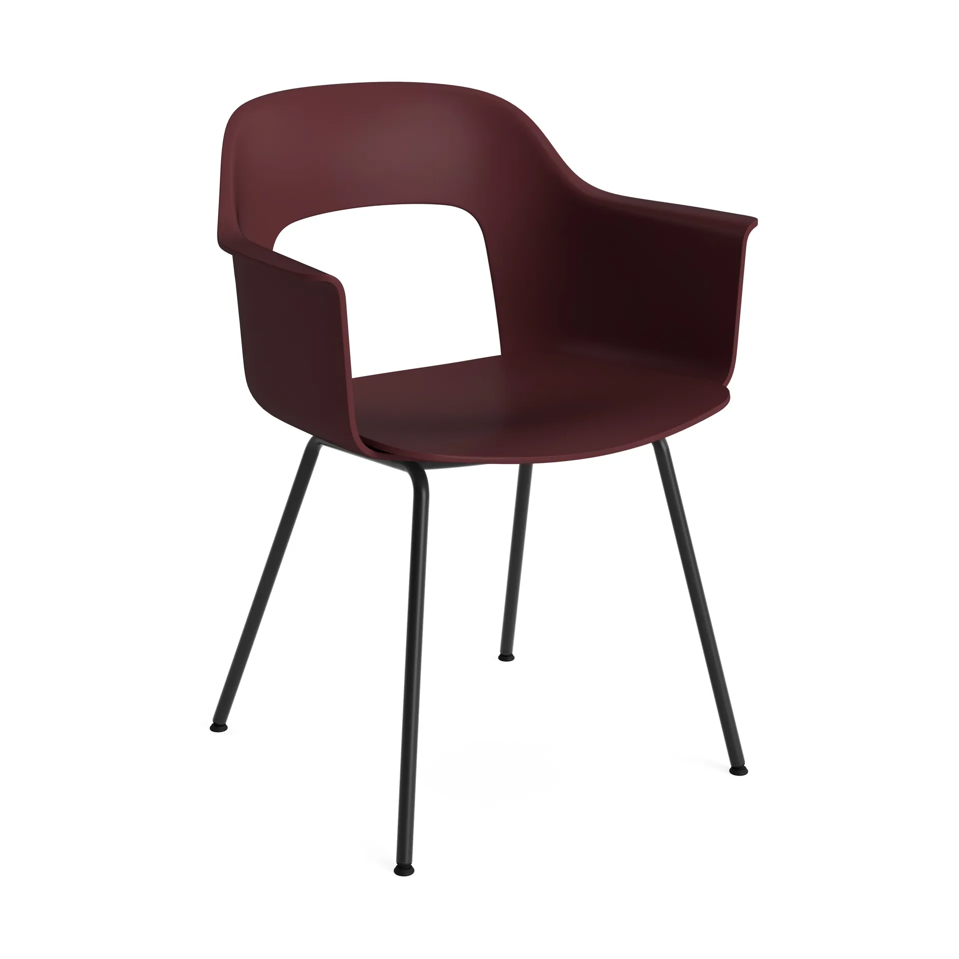 HAY Fauteuil Layout Armchair 211 Bordeaux acier noirci