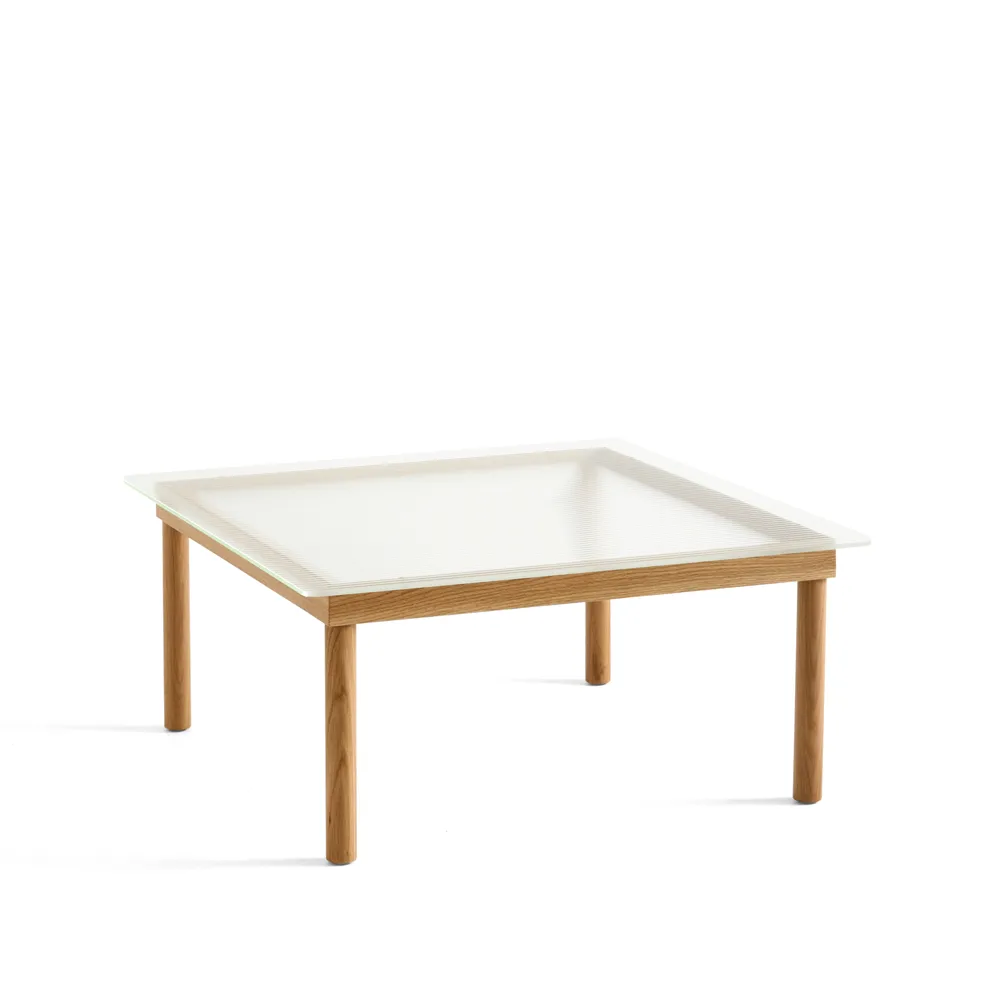 HAY Kofi sofabord lakkert eik ribbet glass 80x80x36 cm Martin Solem kvadratisk FSC designhus stue elegant
