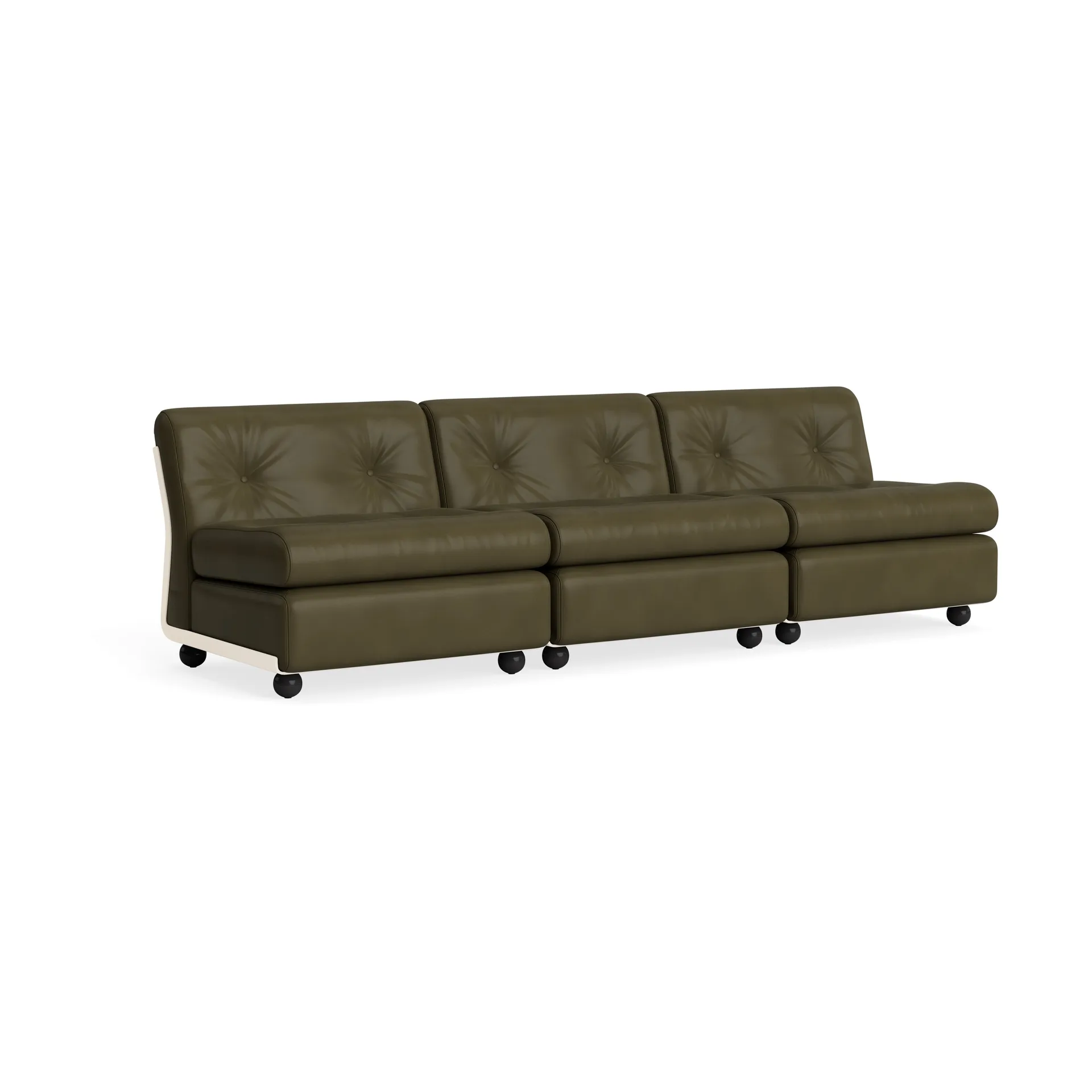 HAY Module de canapé Amanta Cream beige-sense forest, 3-places