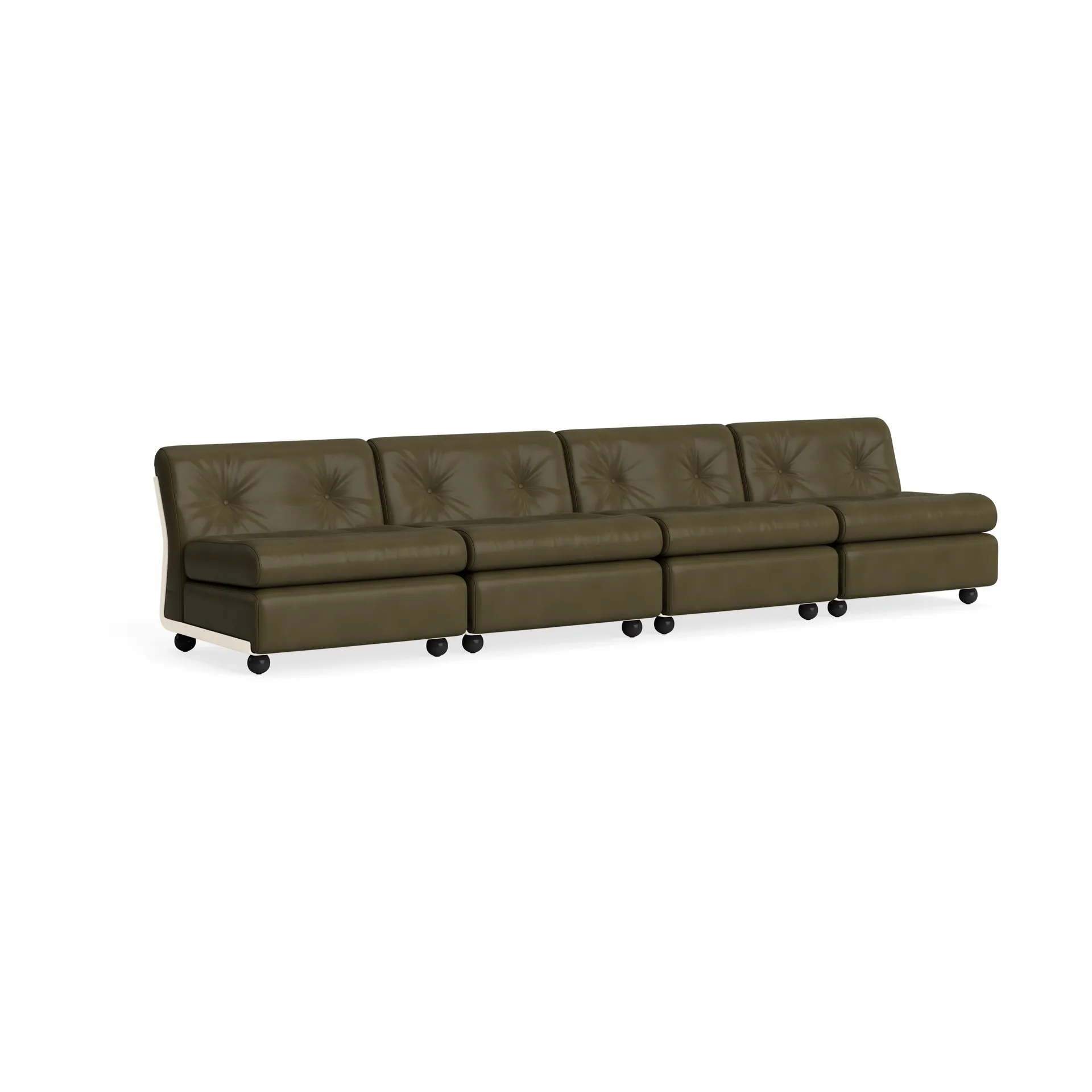 HAY Module de canapé Amanta Cream beige-sense forest, 4-places
