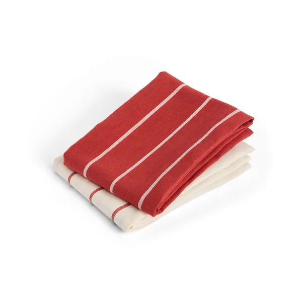 Outdoor Market kökshandduk, Beige-red, 2-pack