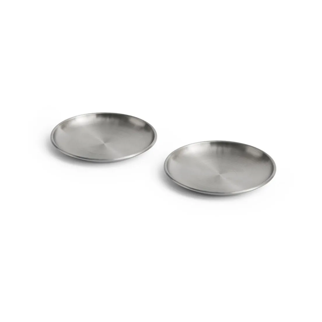HAY Outdoor Market tallerken Rustfrit stål, Ø13,5 cm, 2-pak