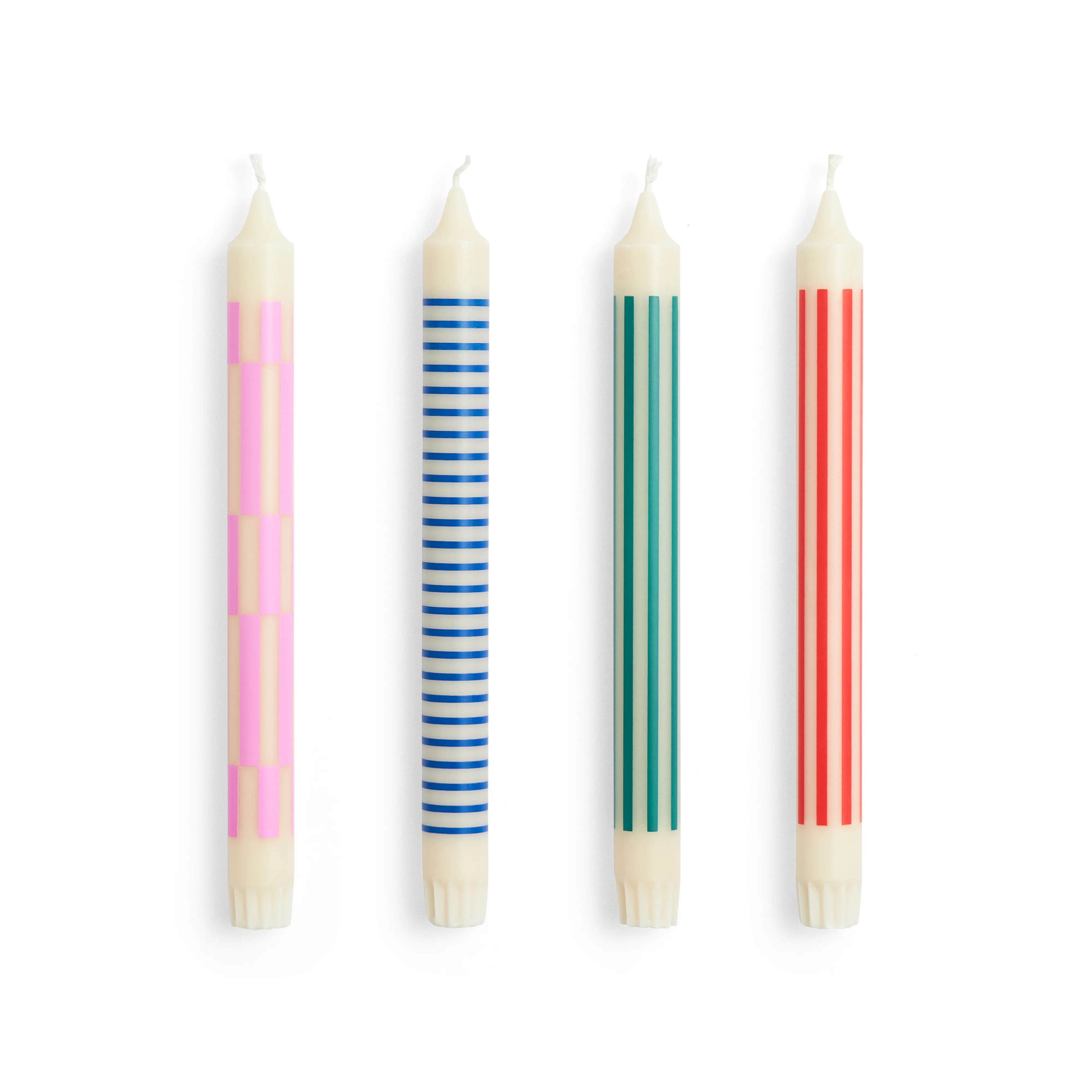 Pattern candle mix 4-pack from HAY - NordicNest.com