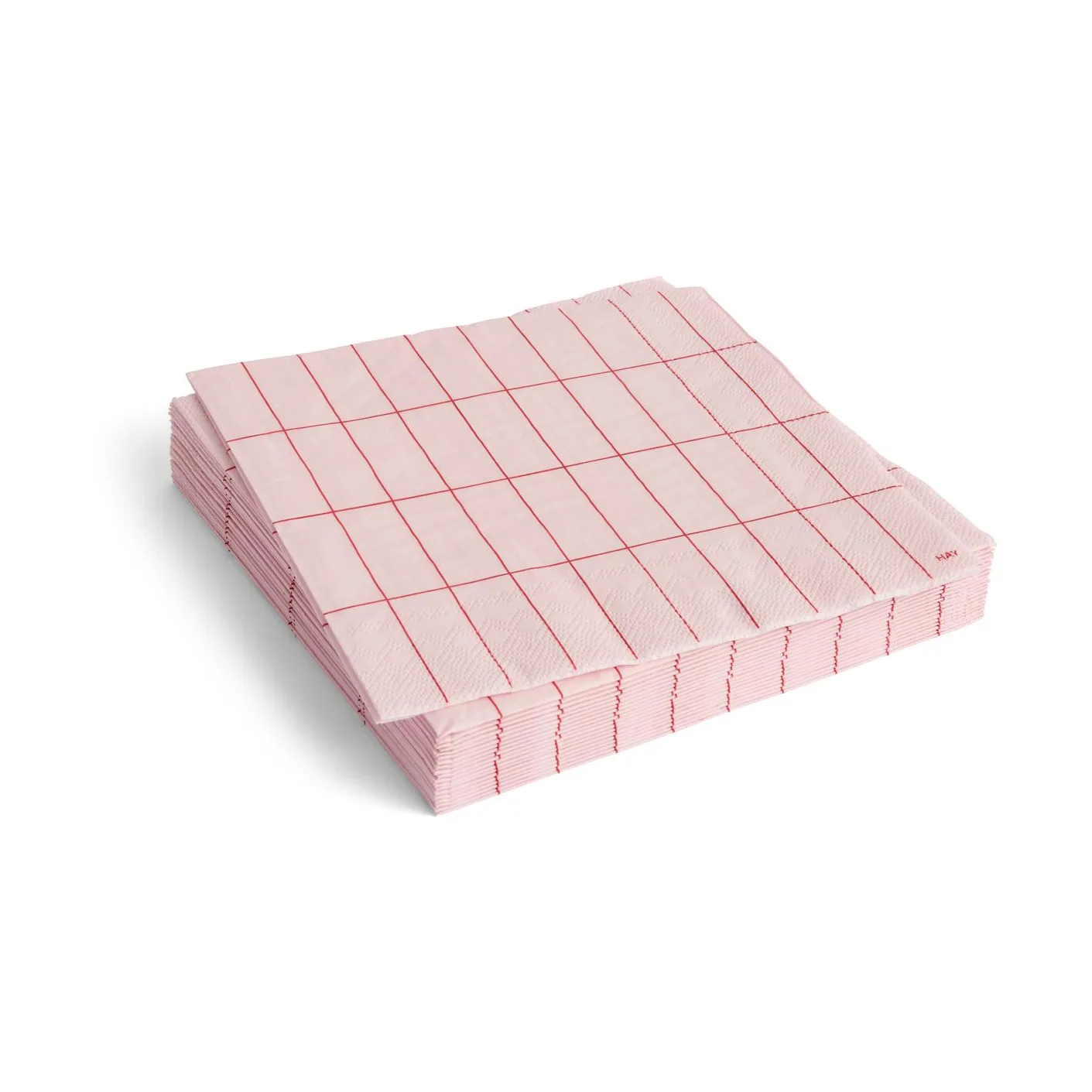 HAY Pattern Dinner serviet 40x40 cm 20-pak Light pink-red grid