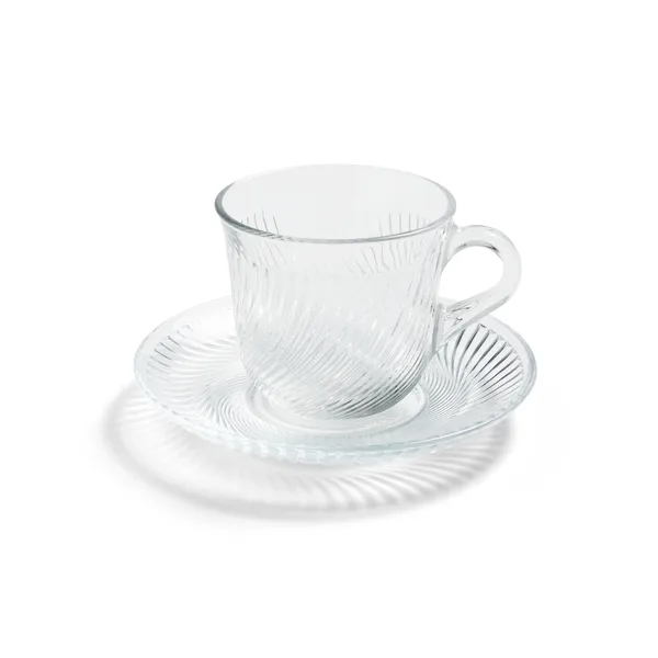 Pirouette kopp med fat 15 cl, Klar