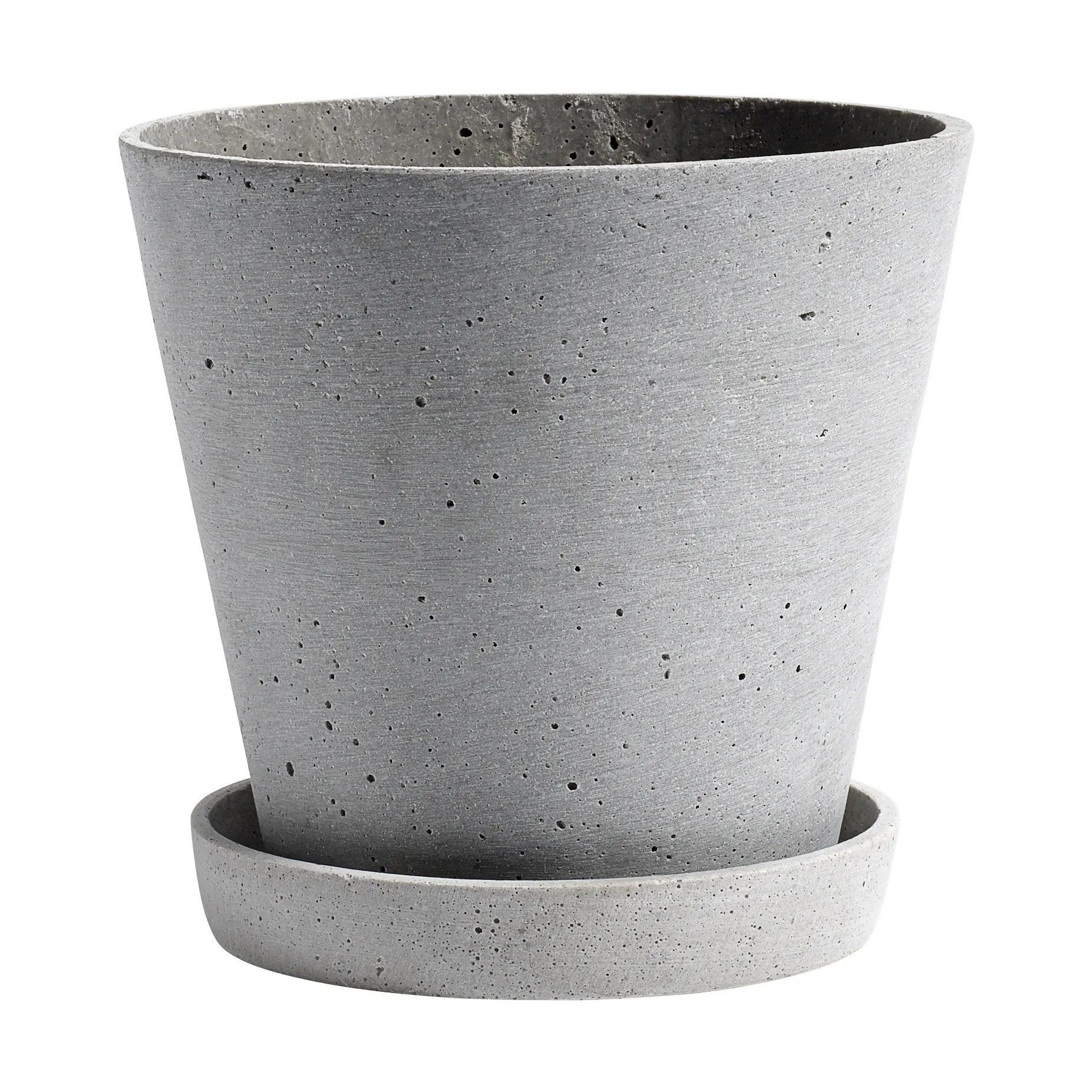 HAY Pot HAY Flowerpot with saucer L Ø17.5 cm Gris