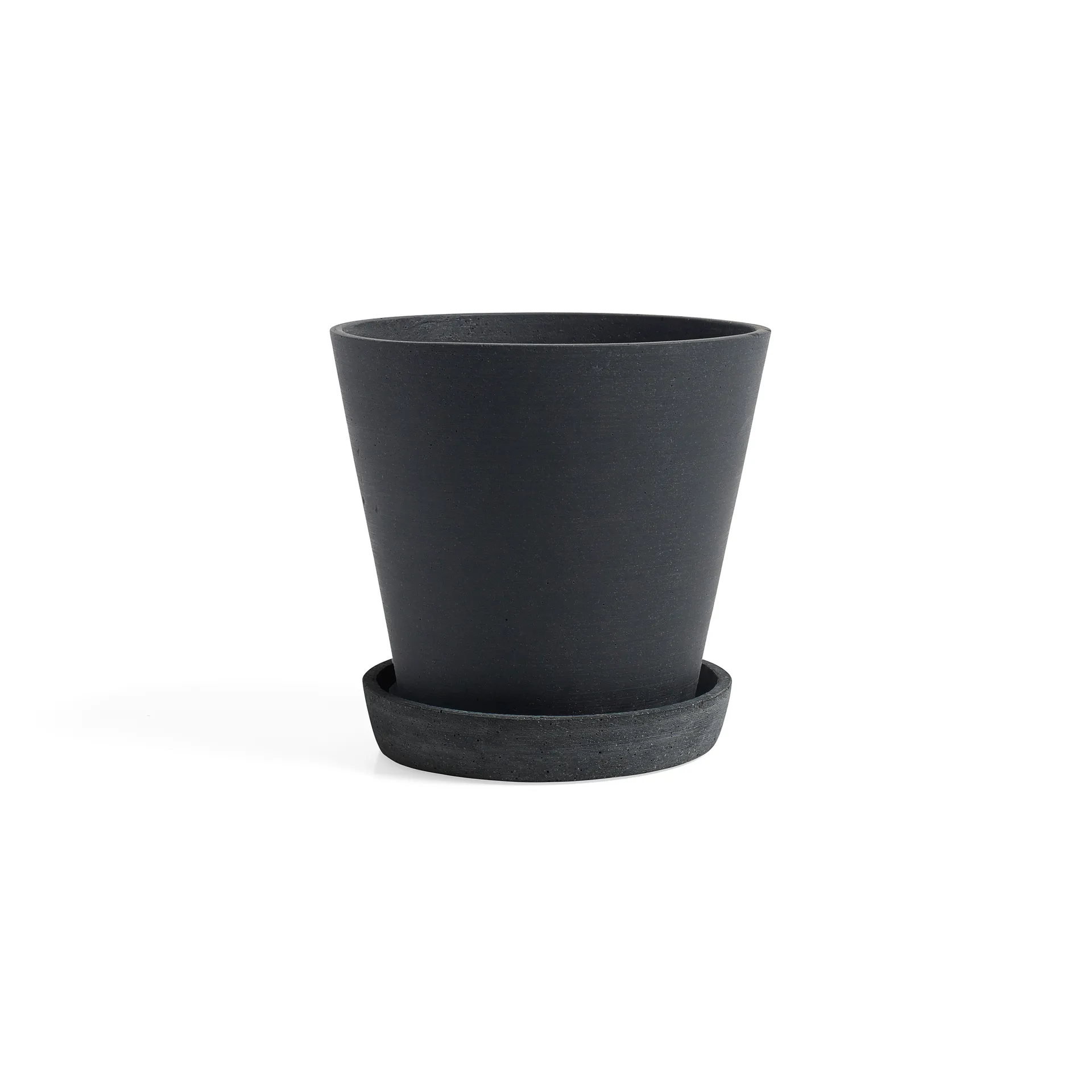 HAY Pot HAY Flowerpot with saucer L Ø17.5 cm Noir