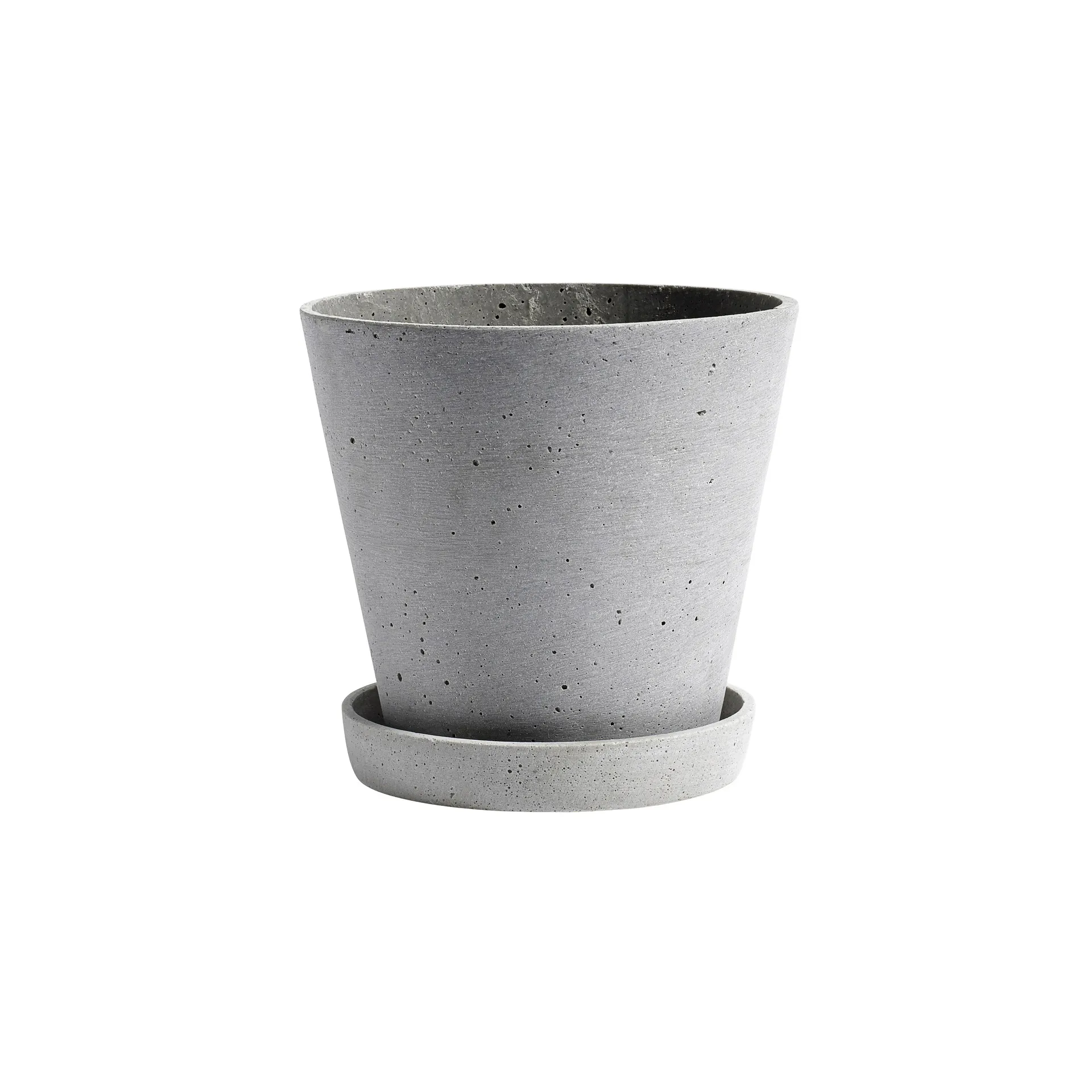 HAY Pot HAY Flowerpot with saucer XL Ø21.5 cm Gris