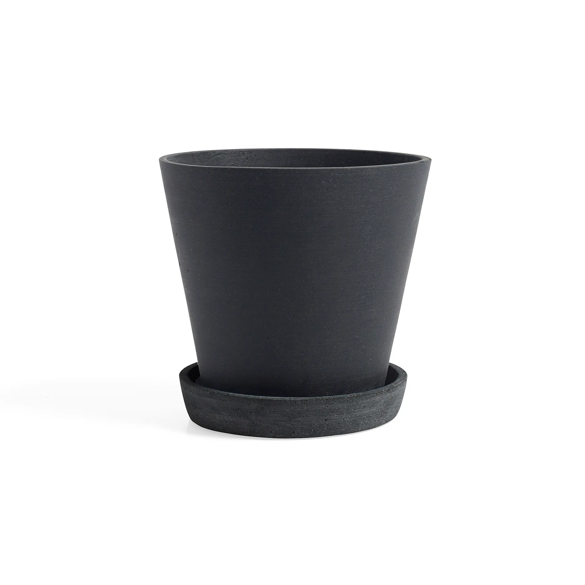 HAY Pot HAY Flowerpot with saucer XL Ø21.5 cm Noir