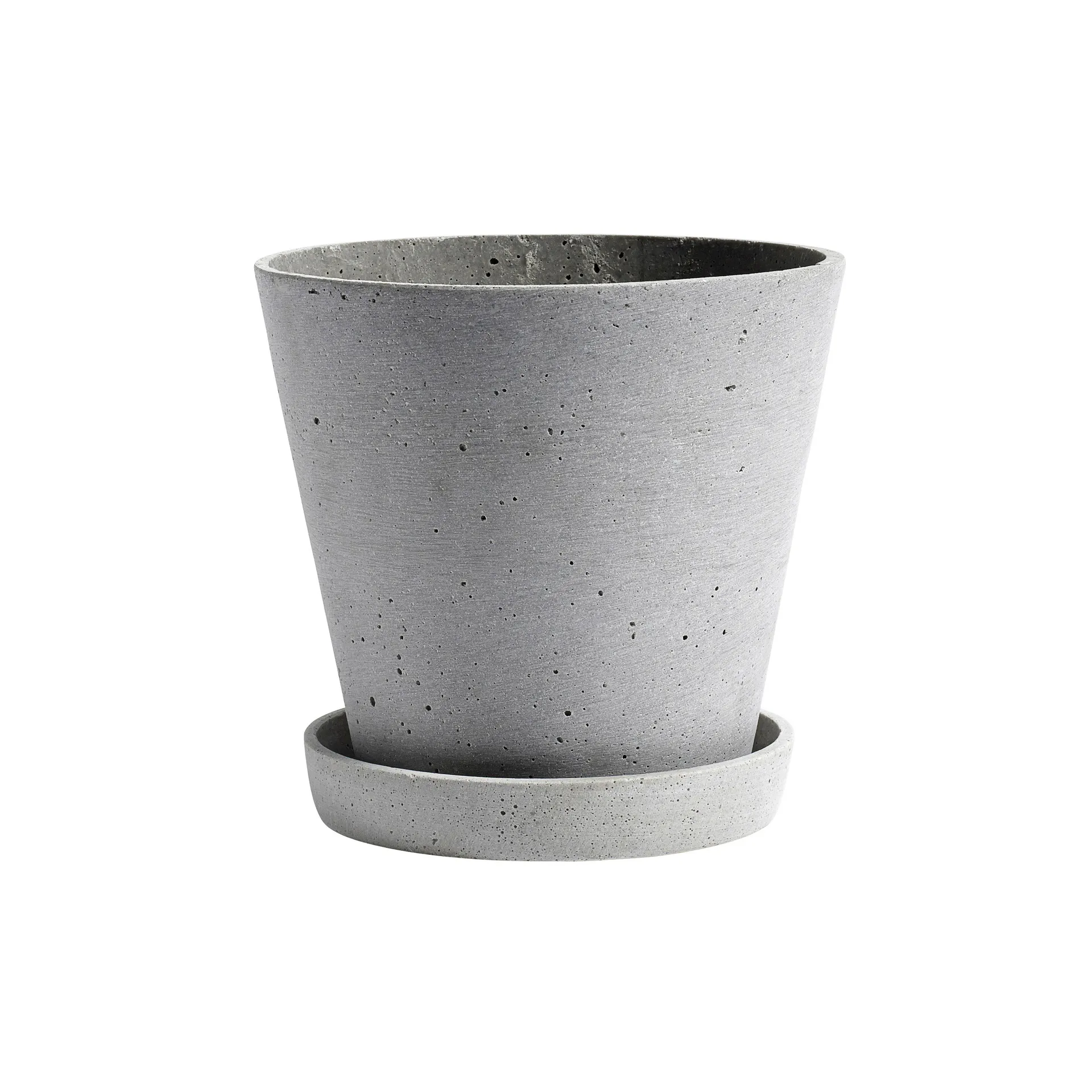 HAY Pot HAY Flowerpot with saucer XXL Ø Gris