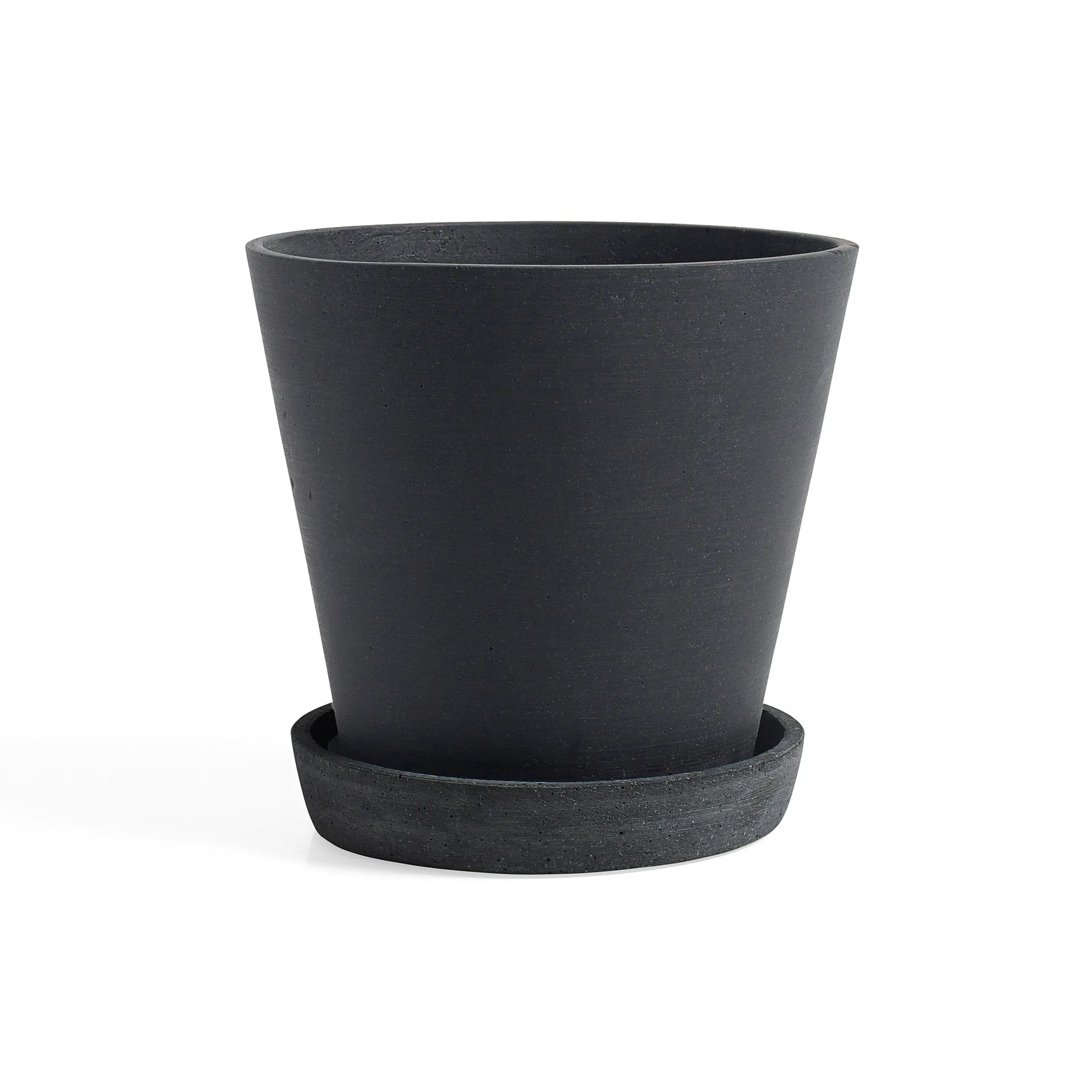 HAY Pot HAY Flowerpot with saucer XXL Ø Noir