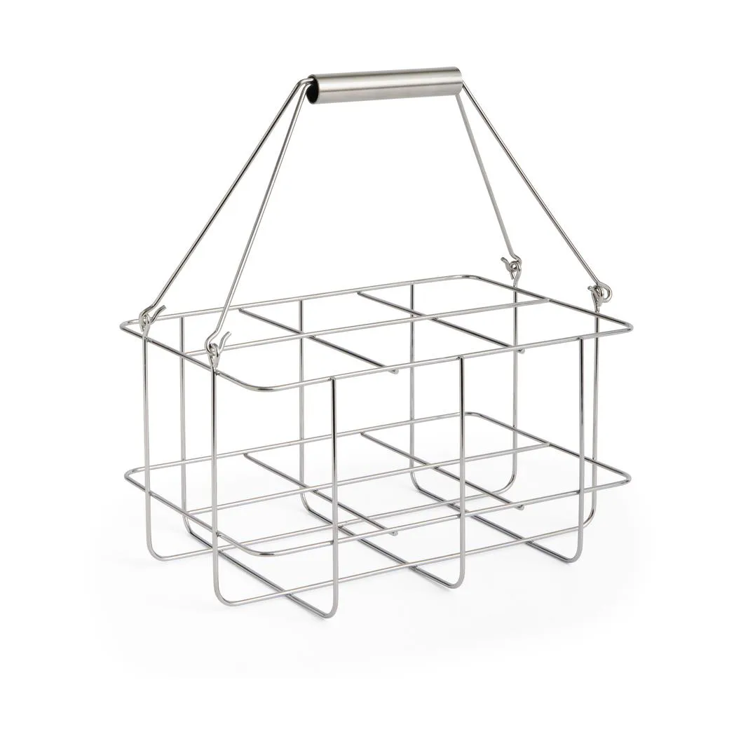 HAY Rangement de flacons Outdoor Market Acier inoxydable, 6 bouteilles