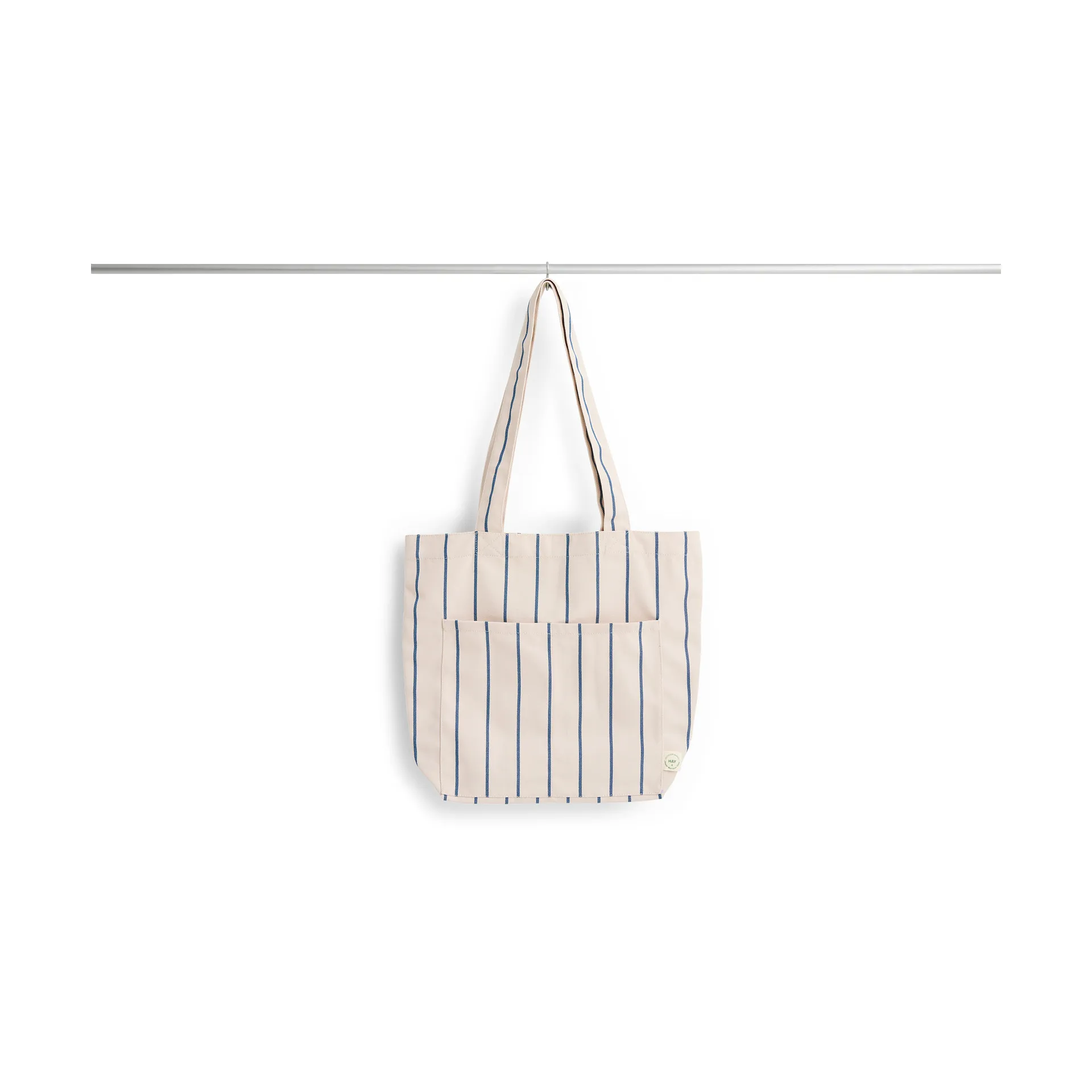 HAY Sac en tissu Outdoor Market Beige-bleu, moyen
