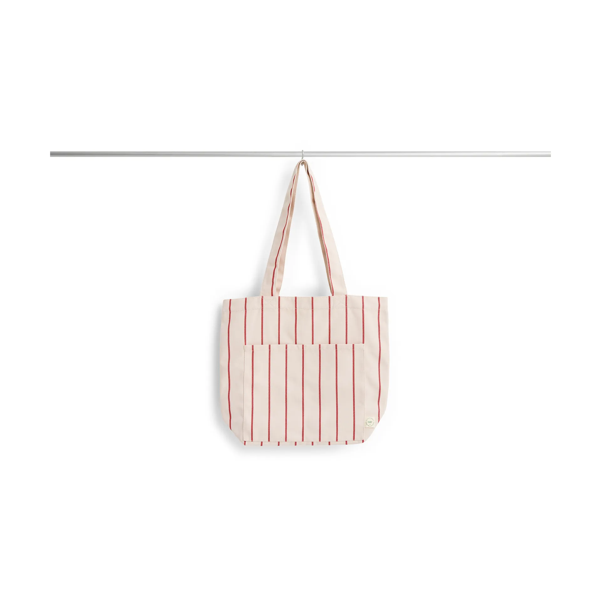 HAY Sac en tissu Outdoor Market Beige-rouge, moyen