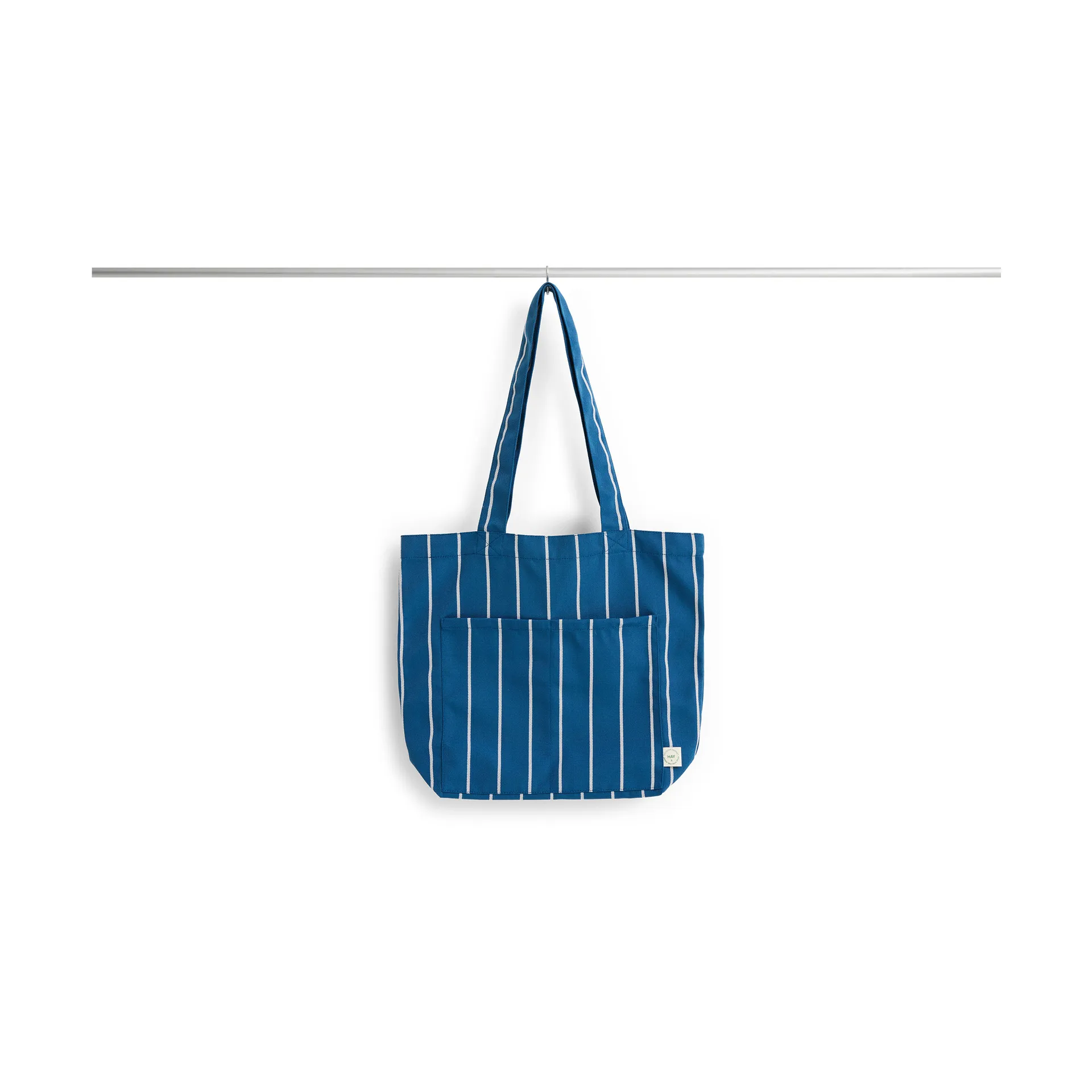 HAY Sac en tissu Outdoor Market Blue-beige, moyen