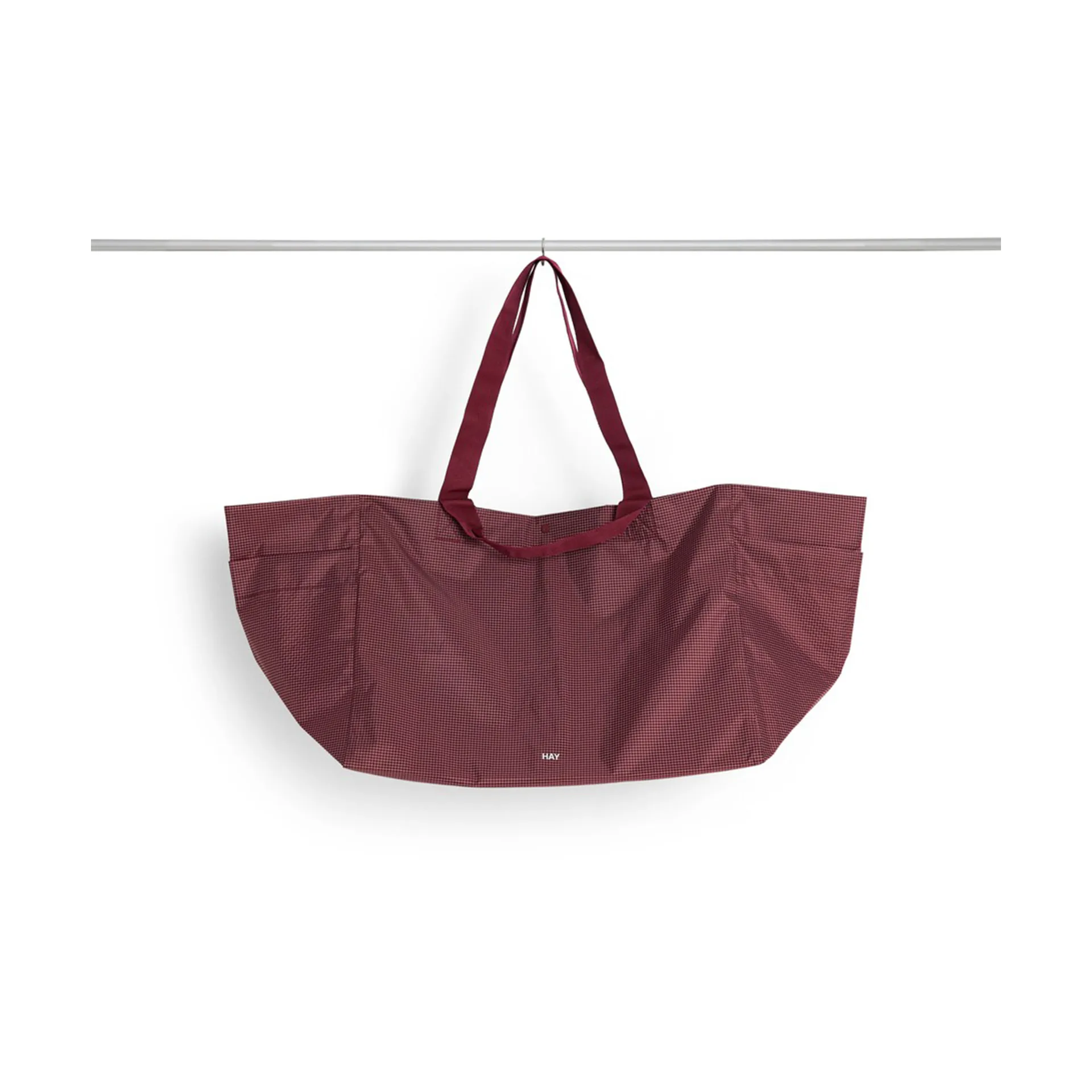 HAY Sac Grid Weekend Bag Burgundy, large
