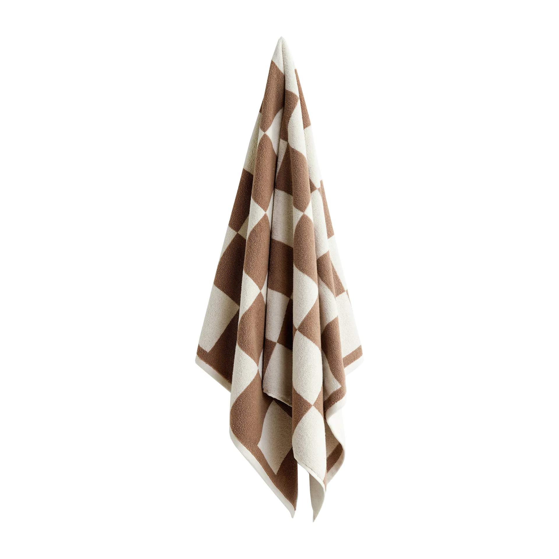 HAY Serviette de bain Check cm Cappuccino