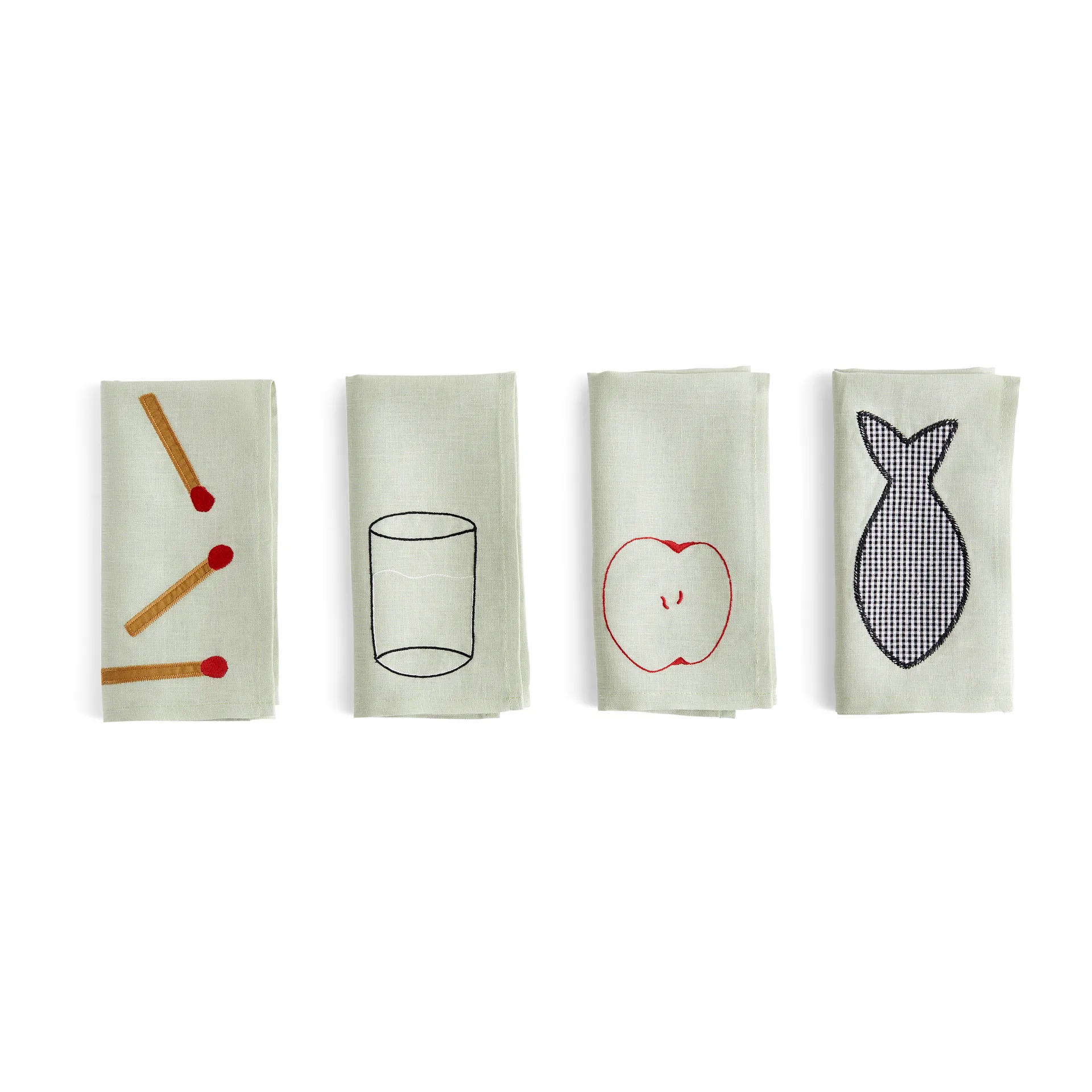 HAY Serviette en lin Sobremesa cm Lot de 4 Green