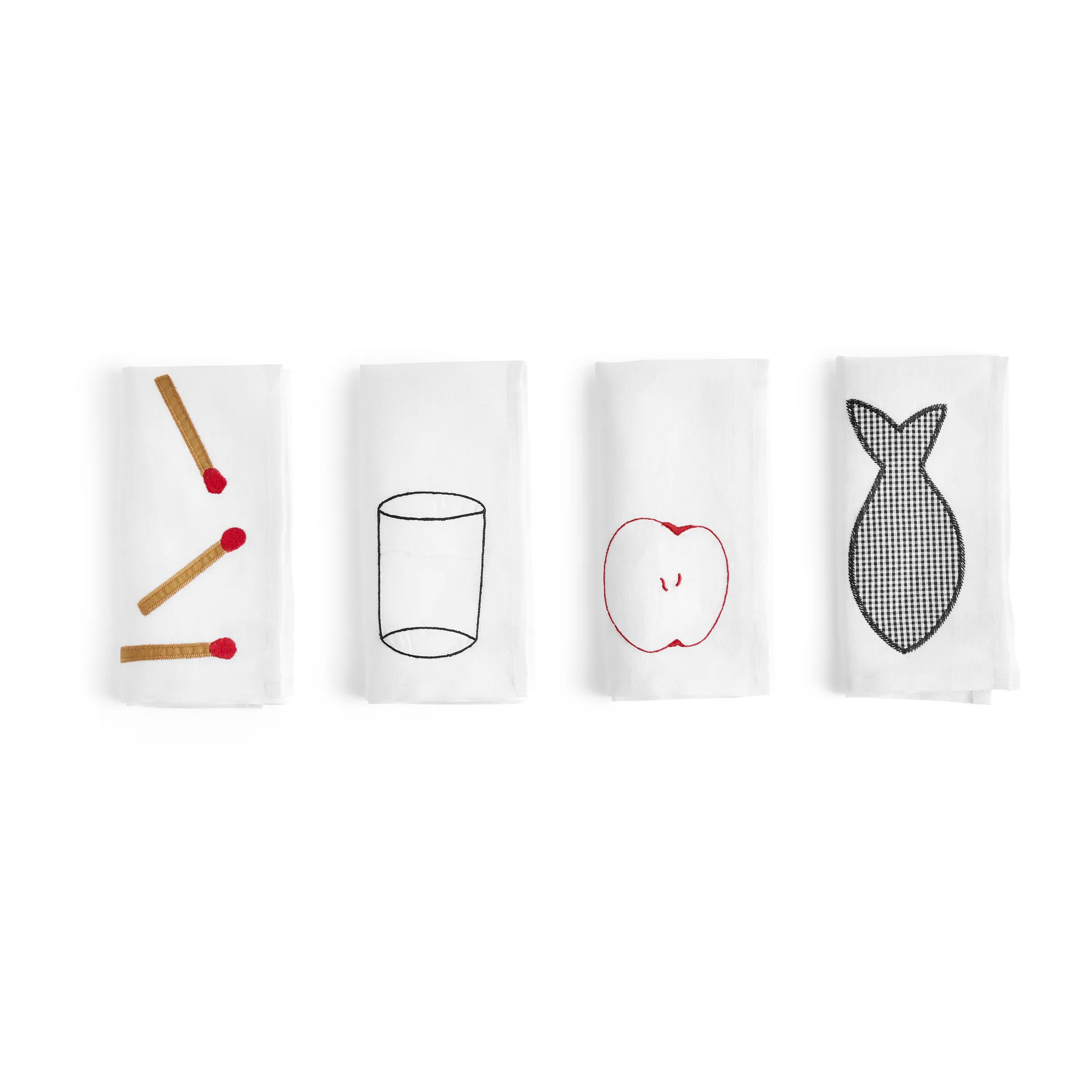 HAY Serviette en lin Sobremesa cm Lot de 4 White