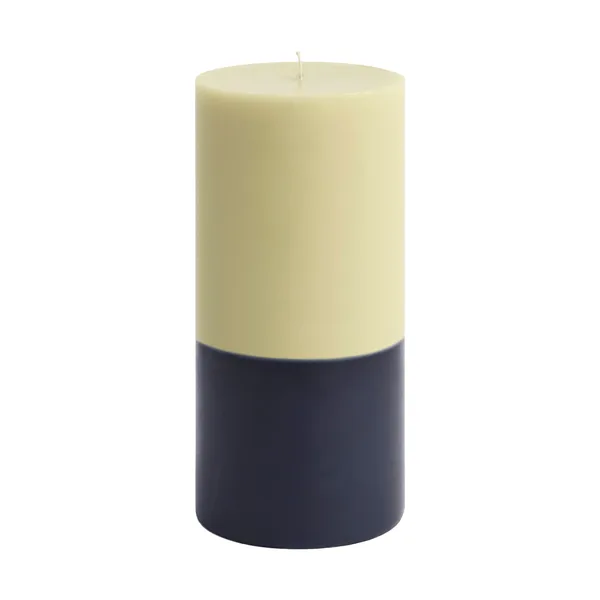 Silo Candle blockljus, Lime white-midnight blue, Ø9,5x20 cm