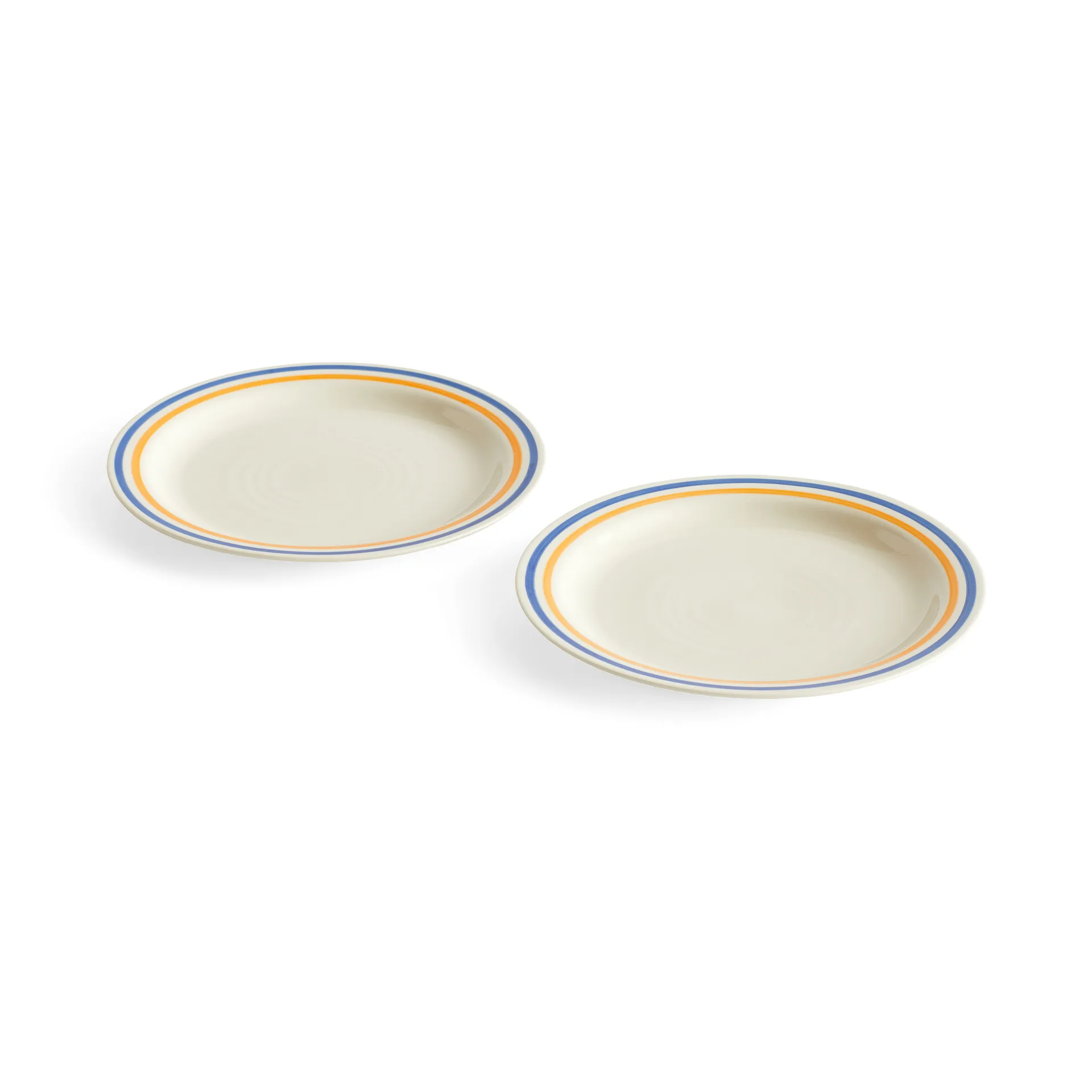 HAY Sobremesa tallrik &Oslash;24,5 cm 2-pack Blue-yellow