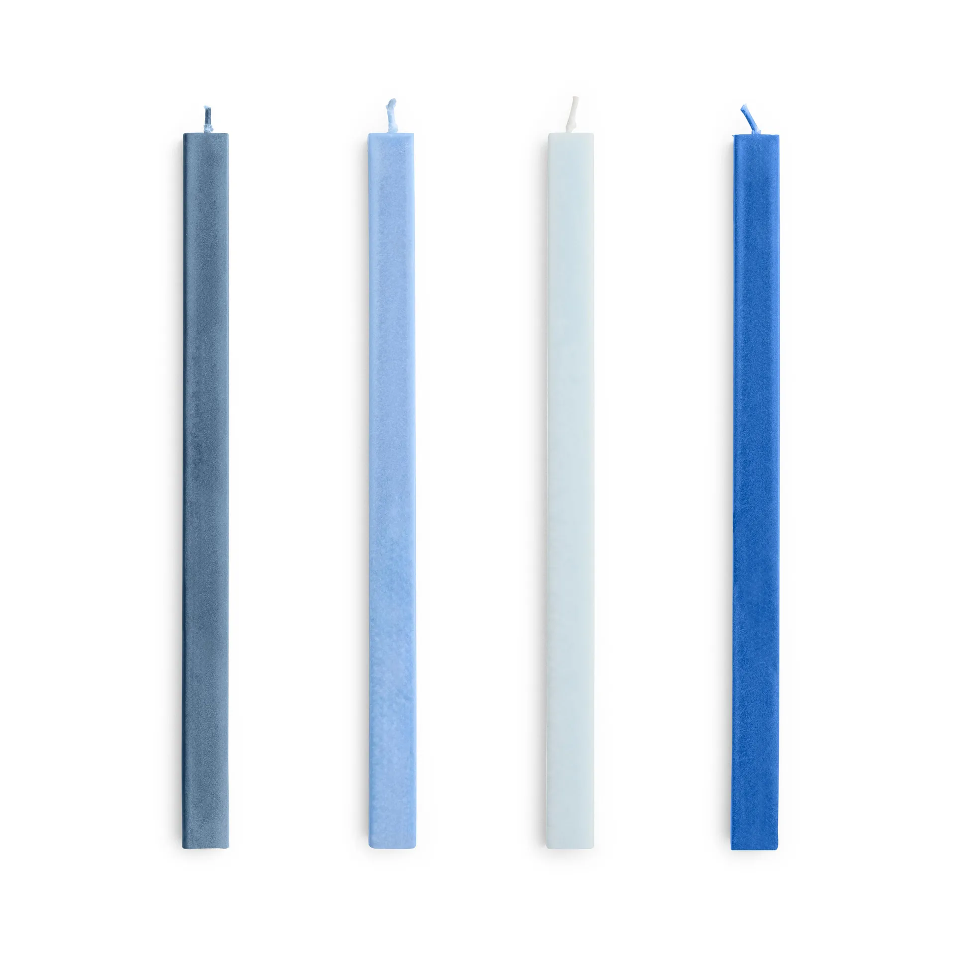 HAY Square Candle lys mix 4-pak Blues