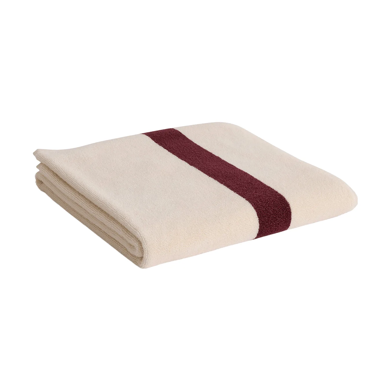 HAY Stripe håndklæde Burgundy, 70x140 cm