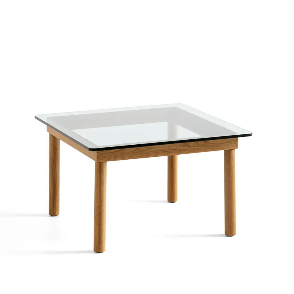HAY Table basse Kofi Oak-clear glass,