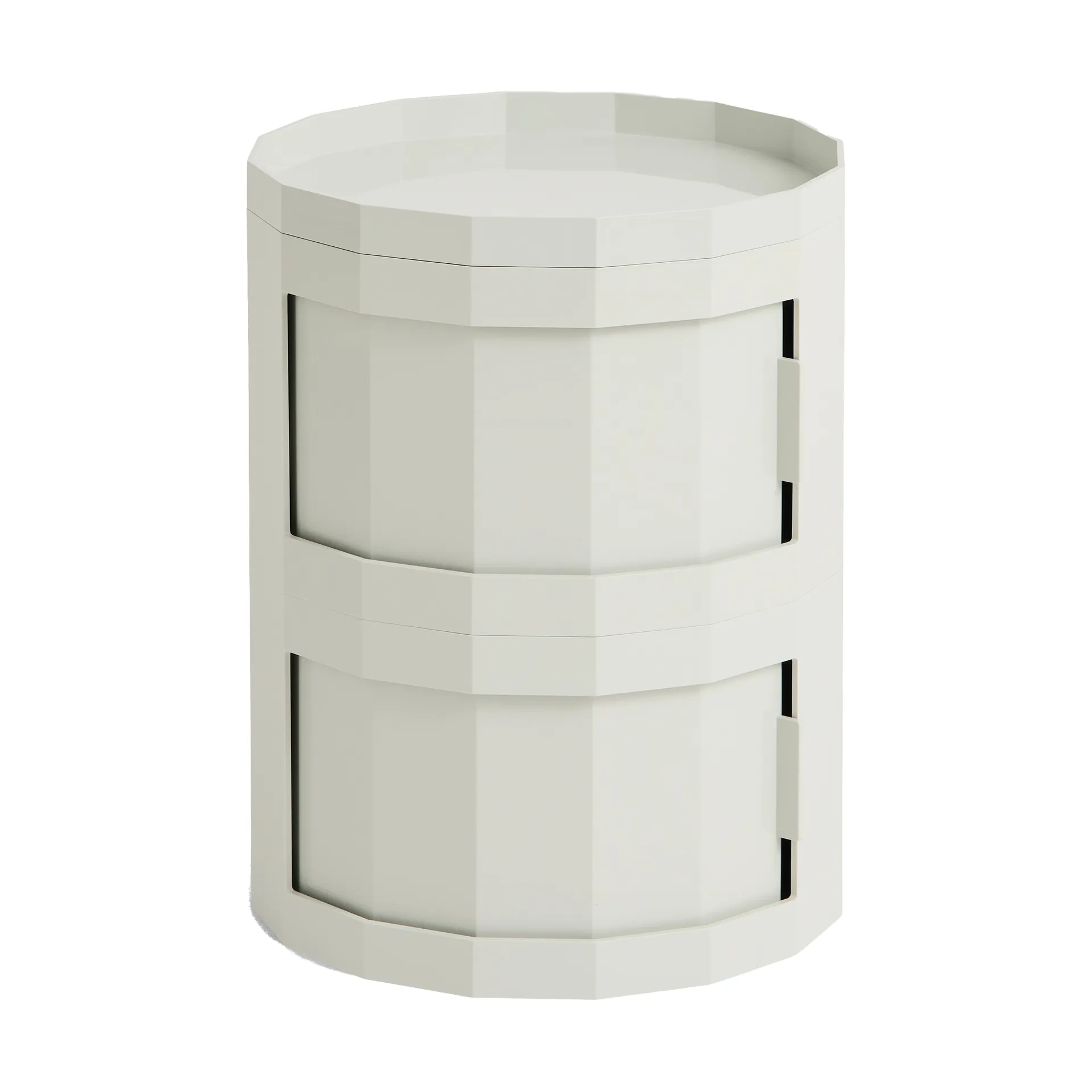 HAY Table d’appoint Facet Cabinet 20 Misty grey