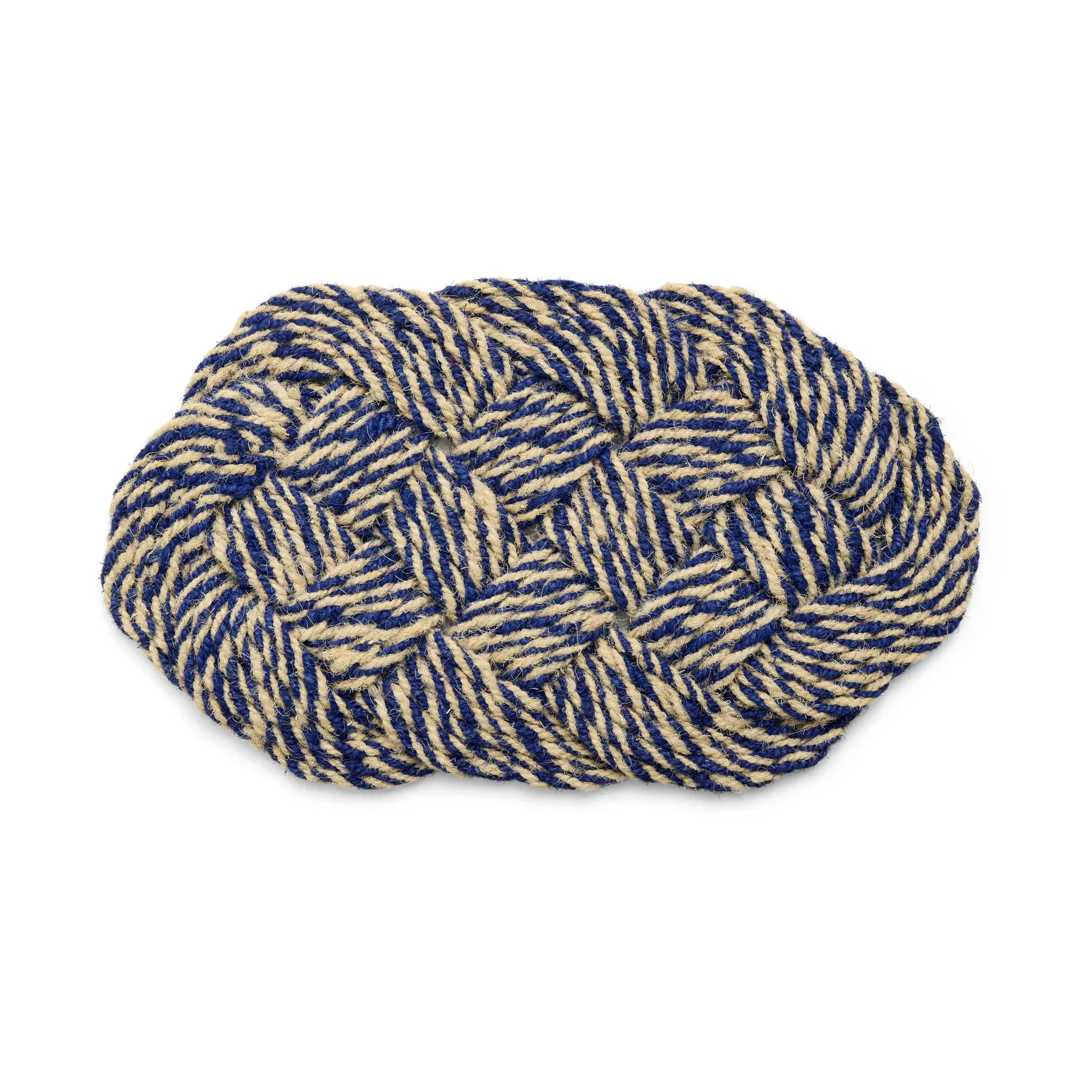 HAY Tapis de porte Coco cm Swirl blue-off white