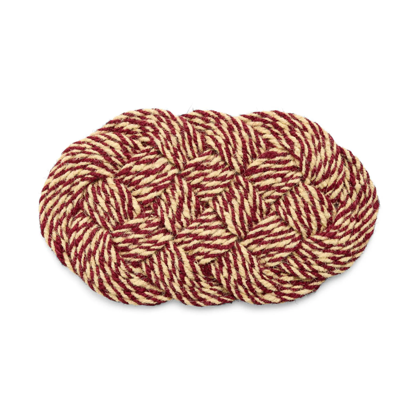 HAY Tapis de porte Coco cm Swirl bordeaux-off white