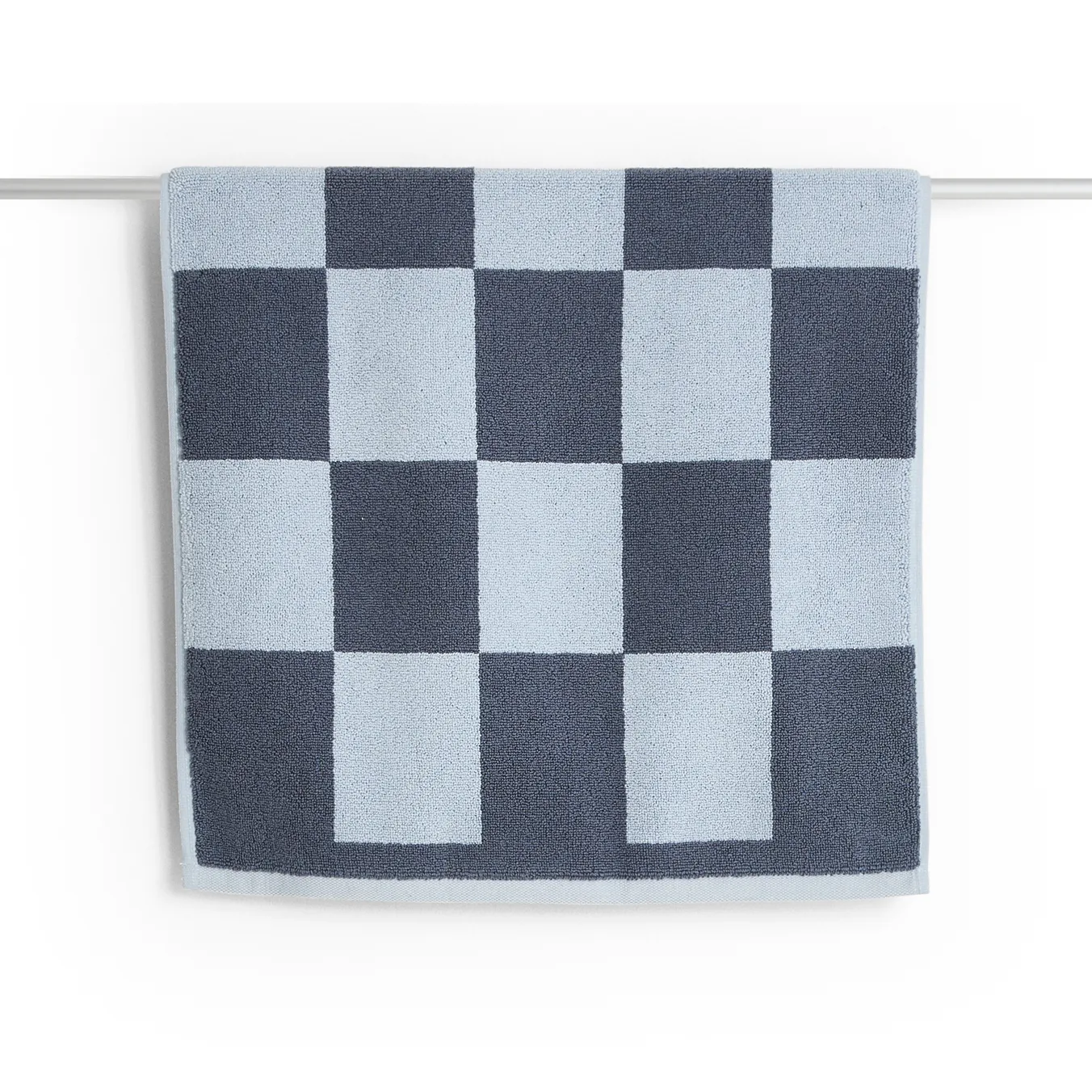 HAY Tapis de salle de bain Check cm Steel blue