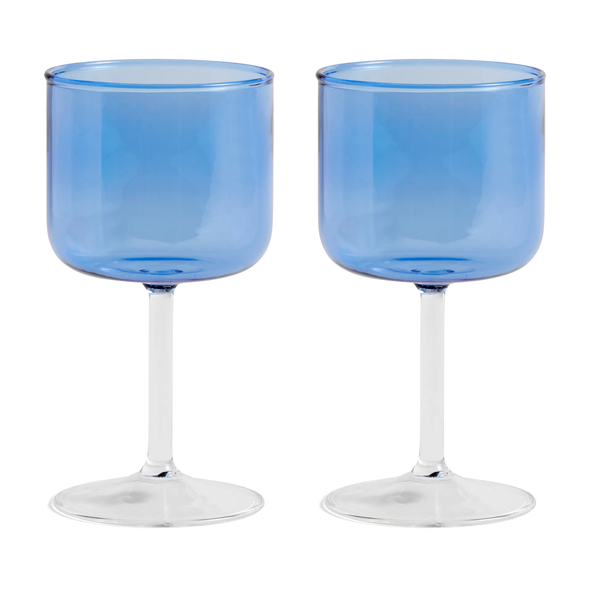 HAY Tint vinglas 25 cl 2-pak Blå/Klar