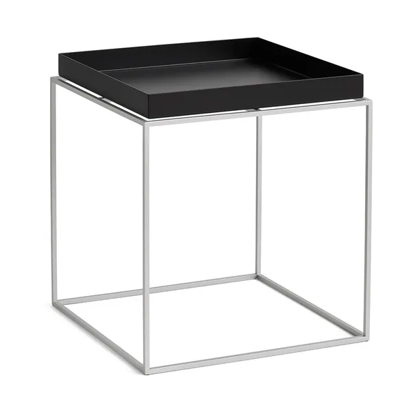 Tray Table medium brickbord, Black-silikon grå, 40x40x44 cm