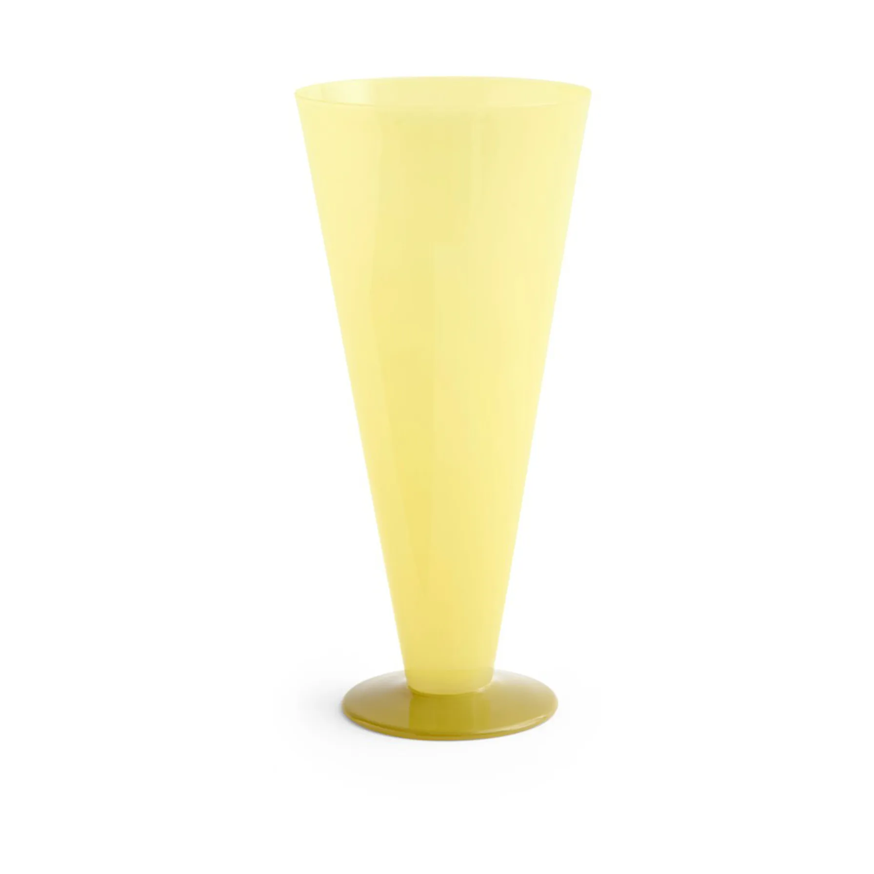 HAY Vase Conical Yellow-lime green, large