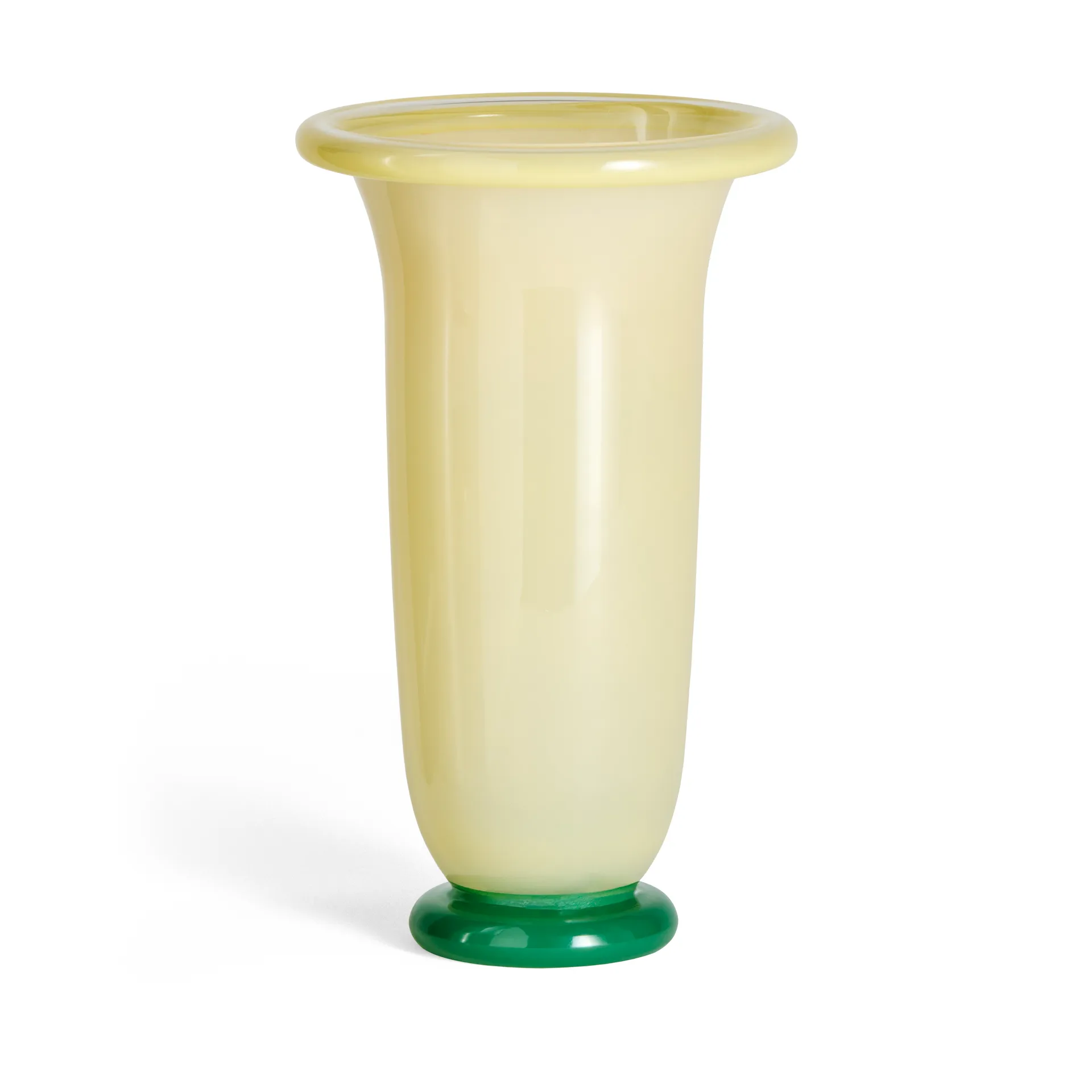 HAY Vase Empire Large Sand-lemon rim-green base