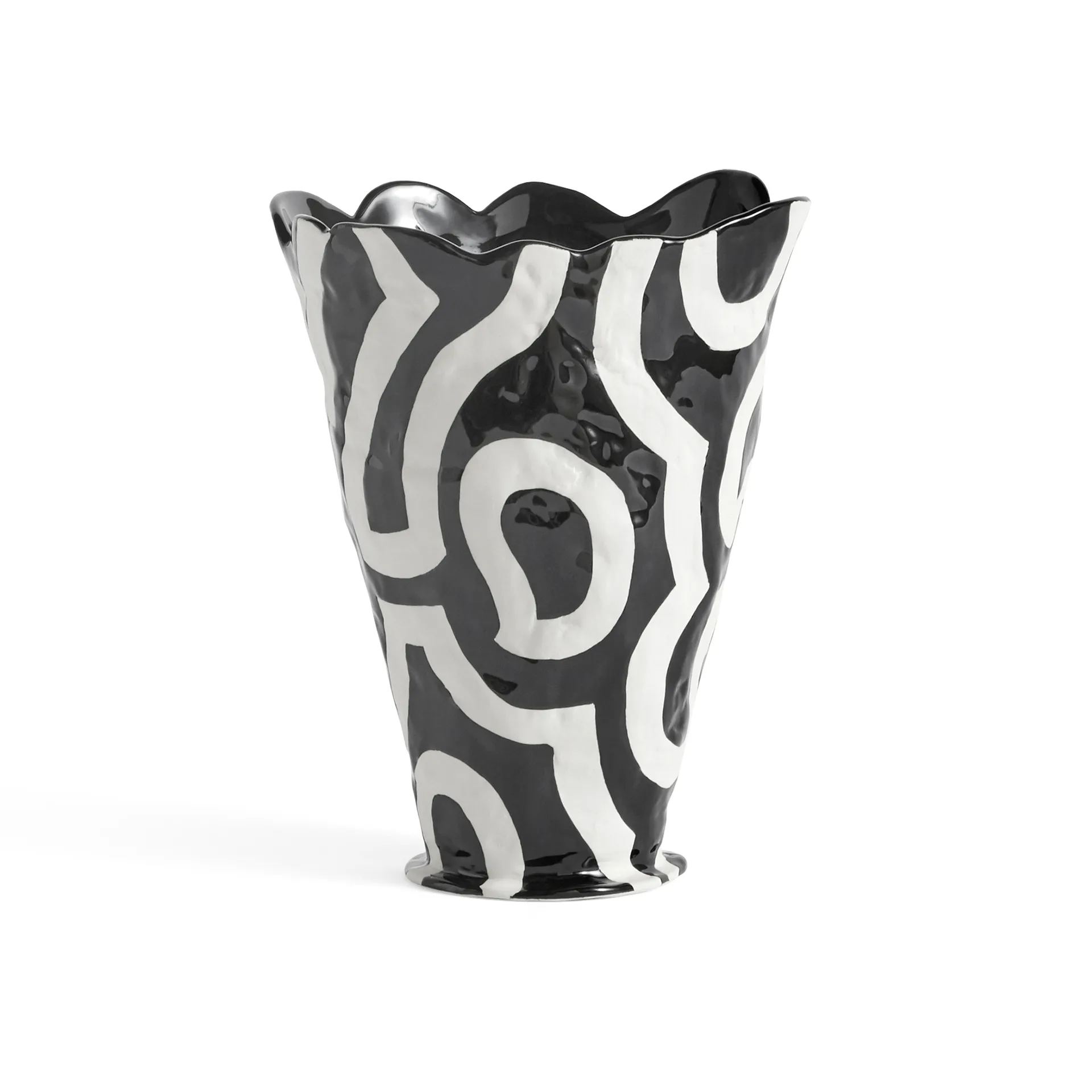 HAY Vase Jessica Hans Shadow Noir-blanc
