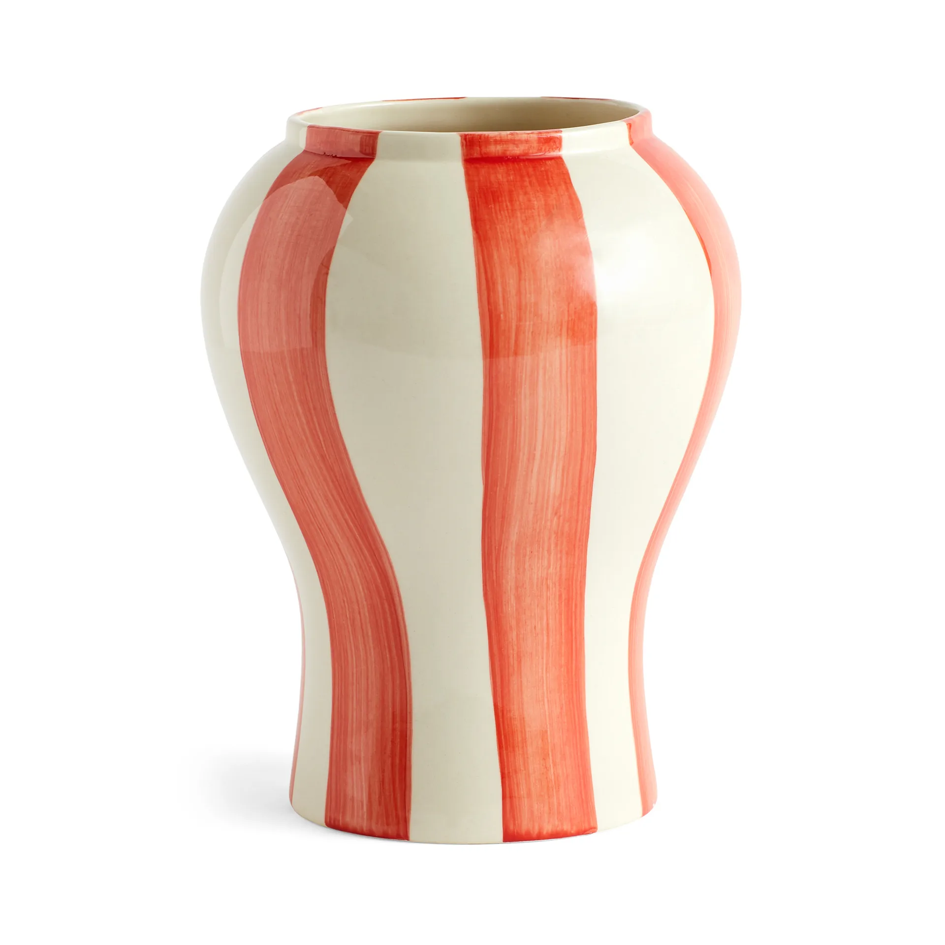 HAY Vase S Sobremesa stripe Red
