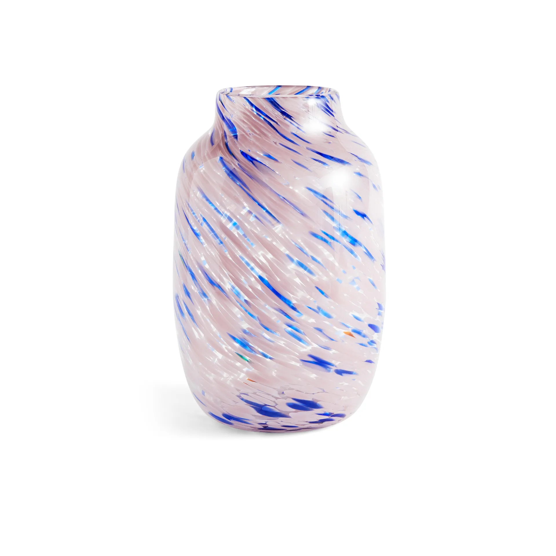 HAY Vase Splash Round L Light pink-blue
