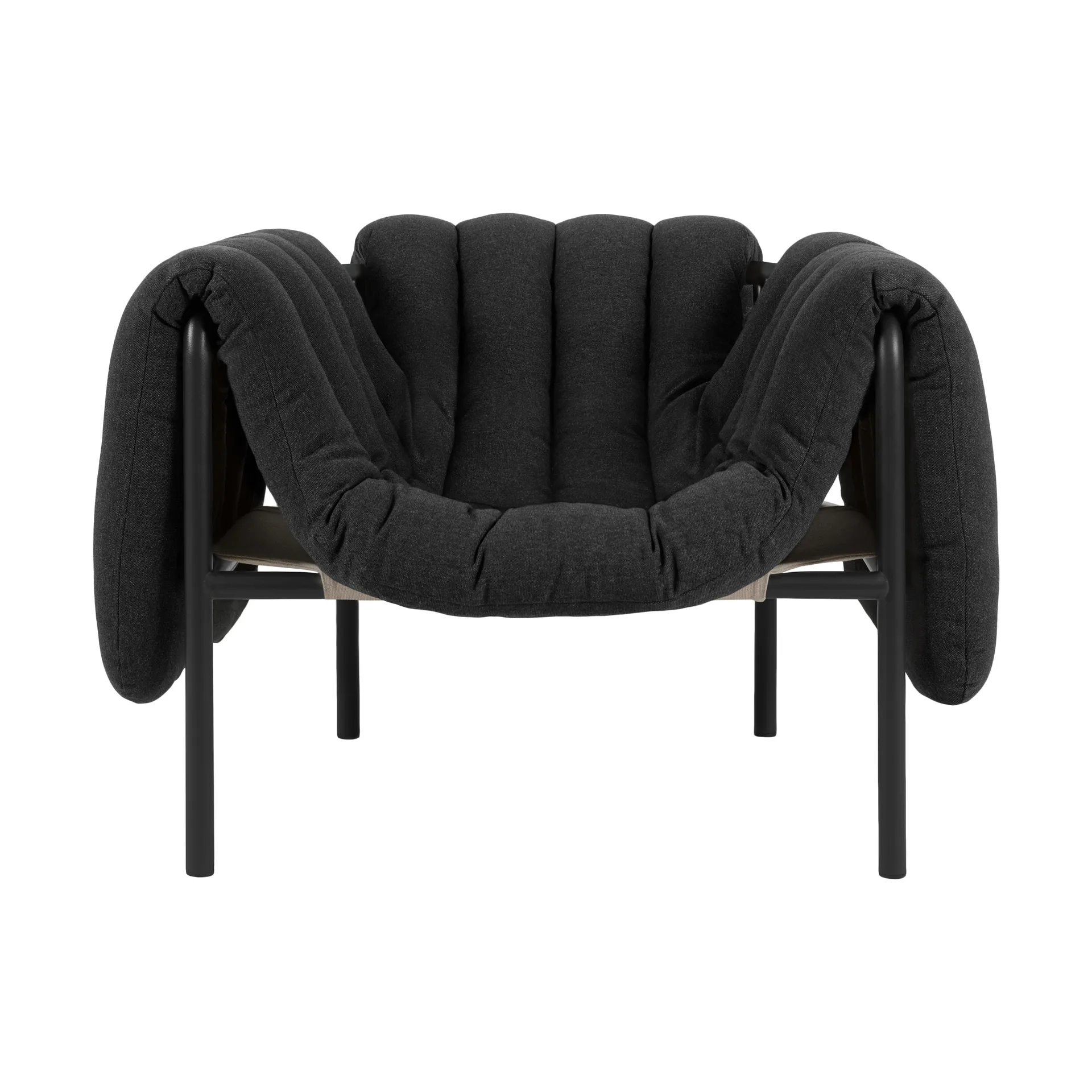 Hem Fauteuil lounge Puffy Anthracite-black grey
