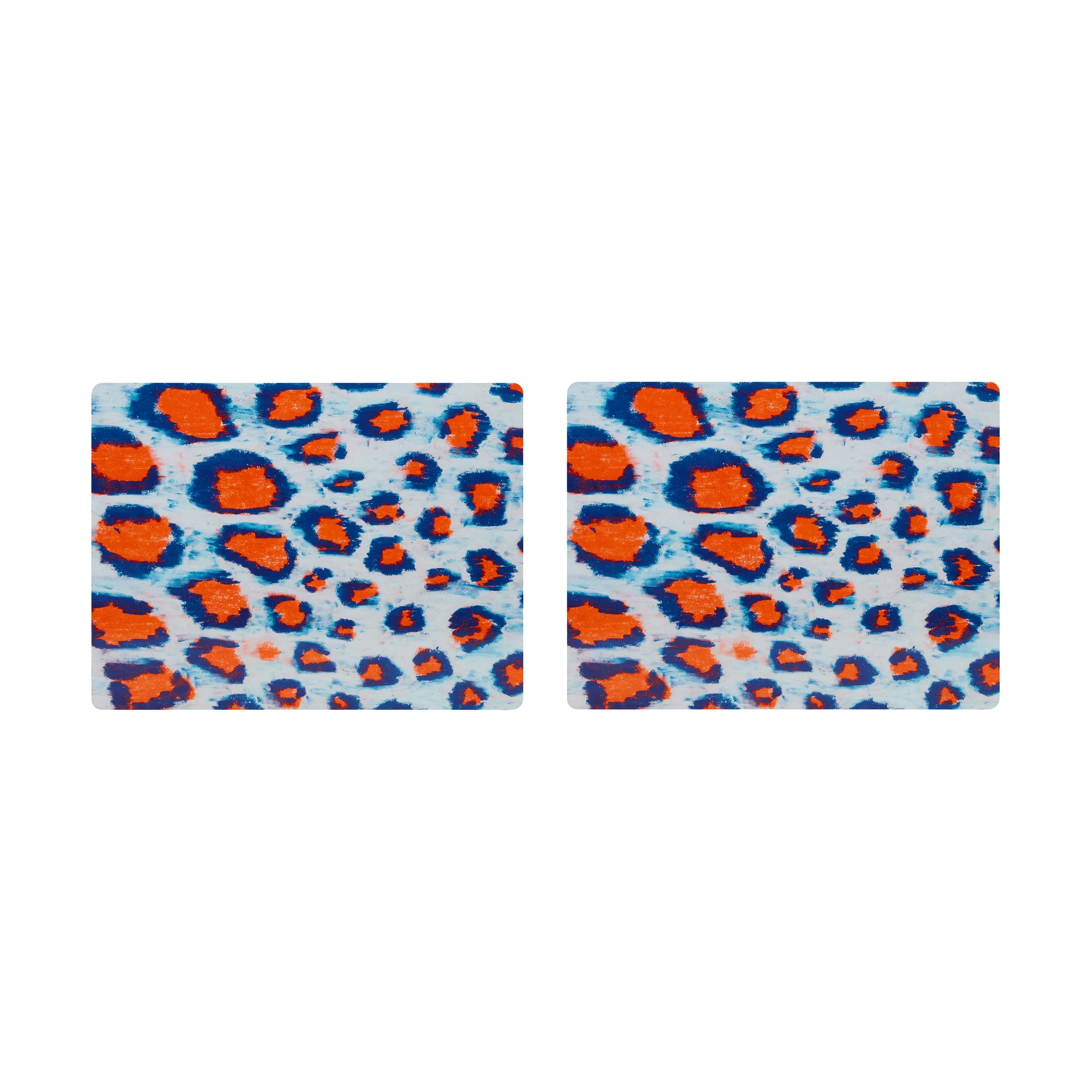 Hem Lot de 2 sets de table Monster cm Coral-white-ultramarine blue