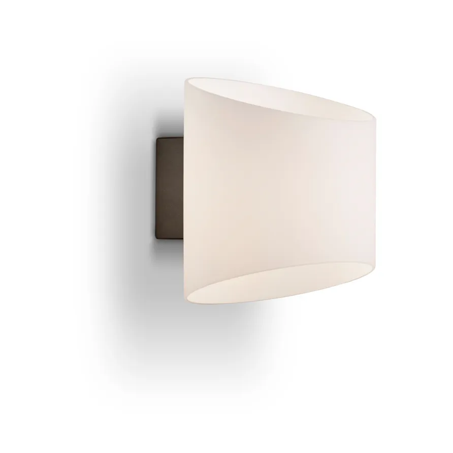 Evoke Væglampe IP44 Oval Anthracite/Opal - Herstal - Stue - Metal