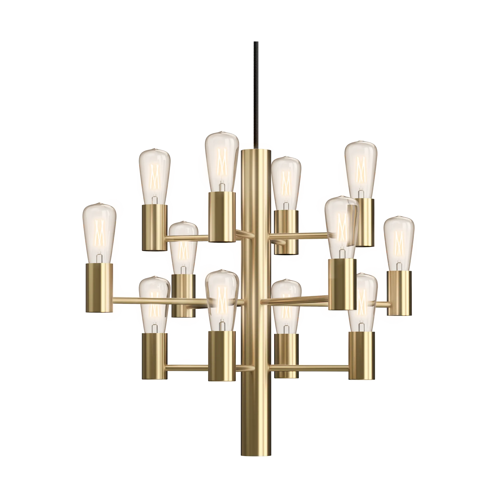 Manola Mini 12 Lysekrone Satin Messing - Herstal - Spisestue - Metal
