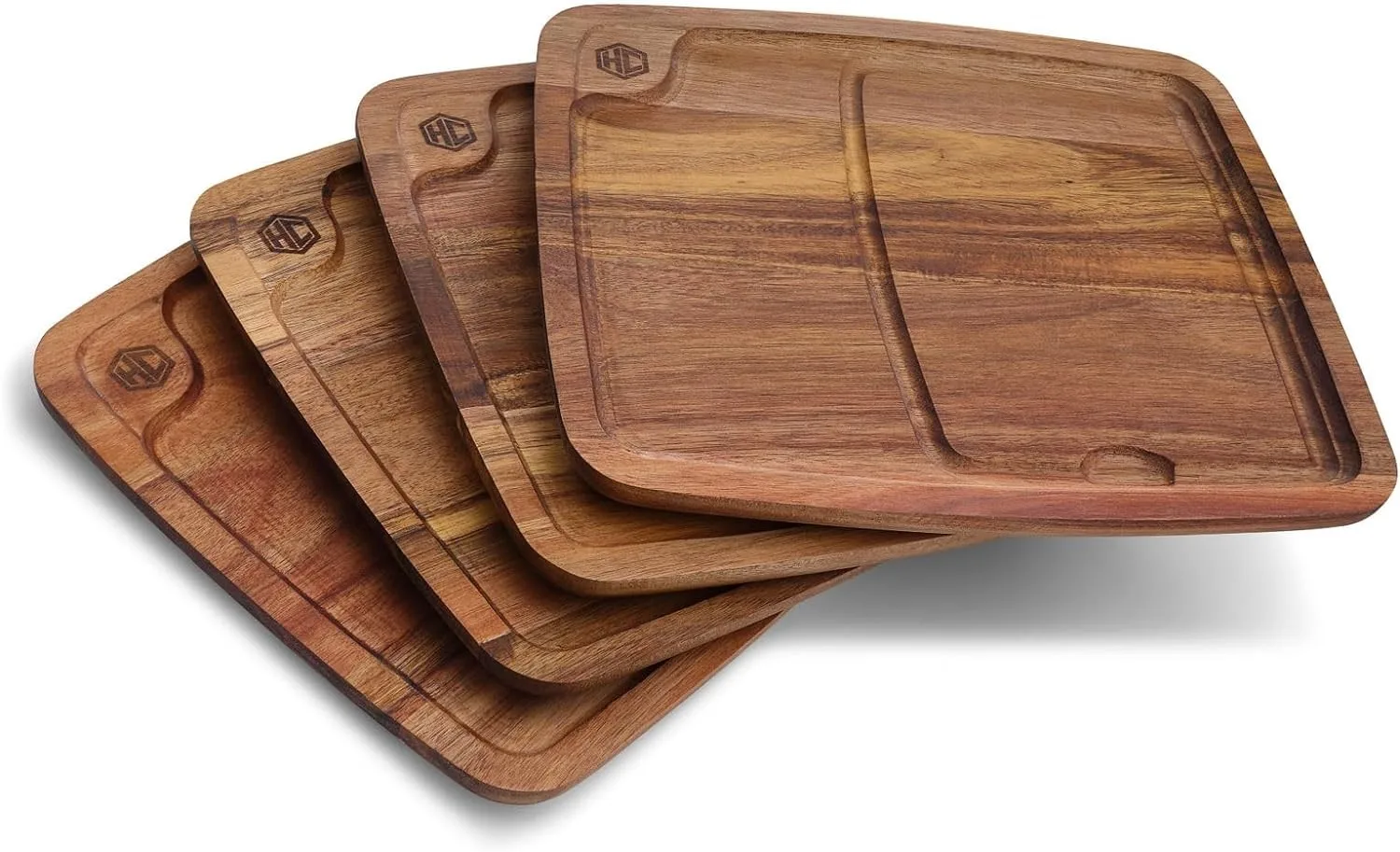 Hexclad Hexclad Bistecca skærebræt/Plank 4-pak Acacia billede