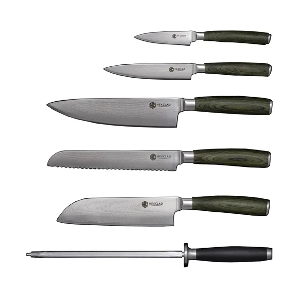 Hexclad knivset 6-delar, Damaskus stål