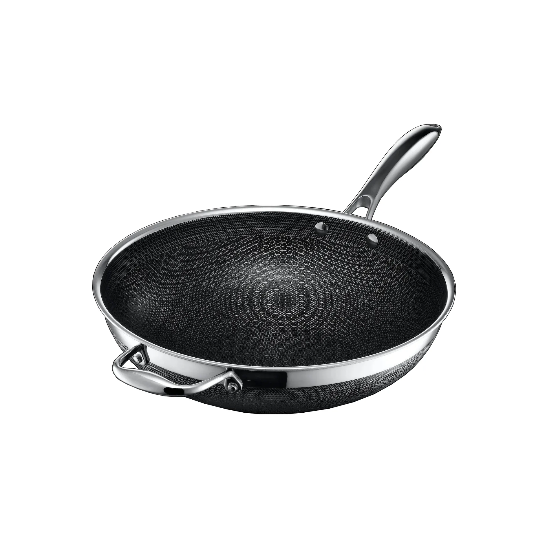 Hexclad Hexclad wok hybrid Ø30 cm Rustfrit stål-sort
