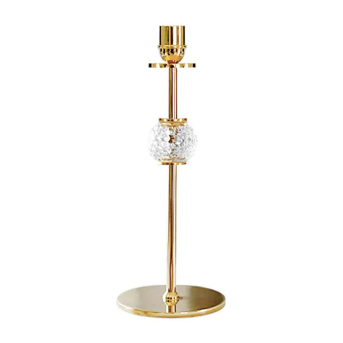 Hilke Collection Alba lysestage 30 cm Solid messing og glas